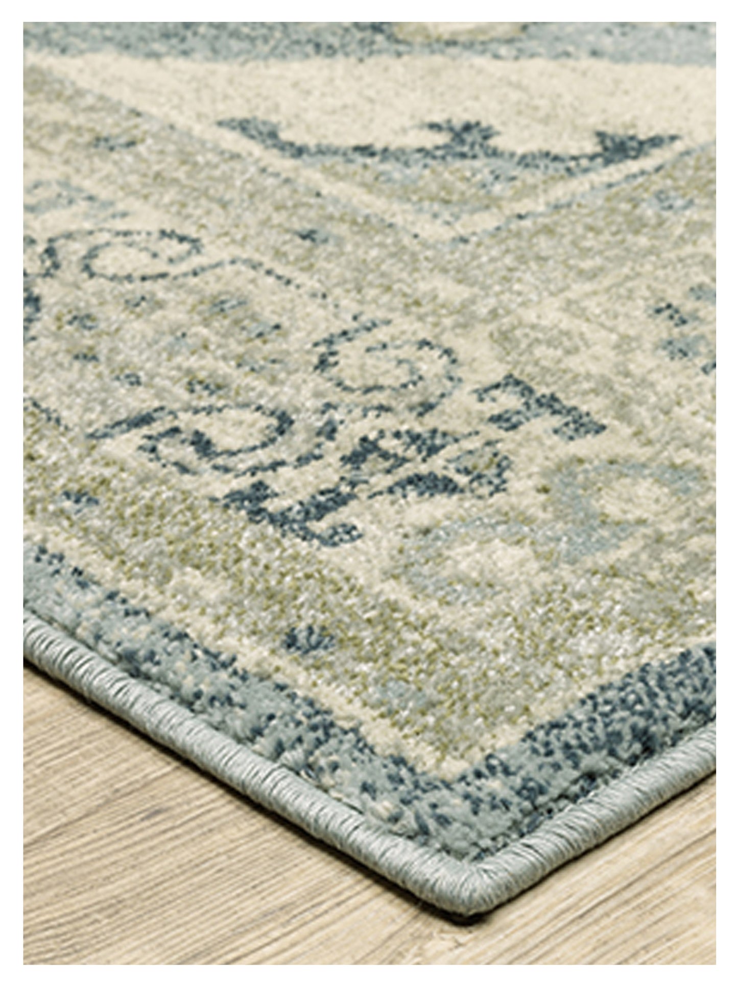 Oriental Weavers BRANSON BR03A Blue Beige Traditional Machinemade Rug