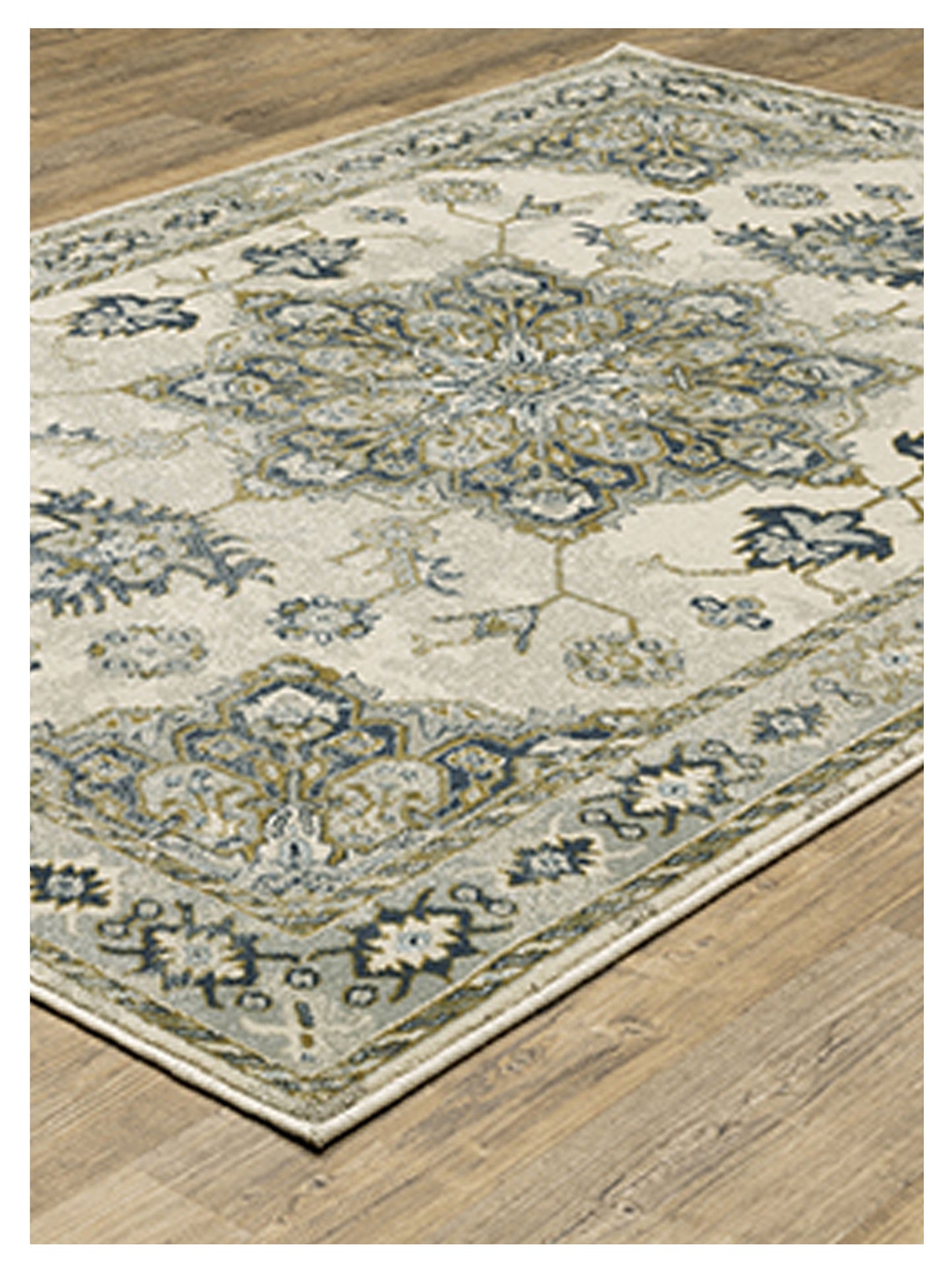 Oriental Weavers BRANSON BR04B Ivory Blue Traditional Machinemade Rug