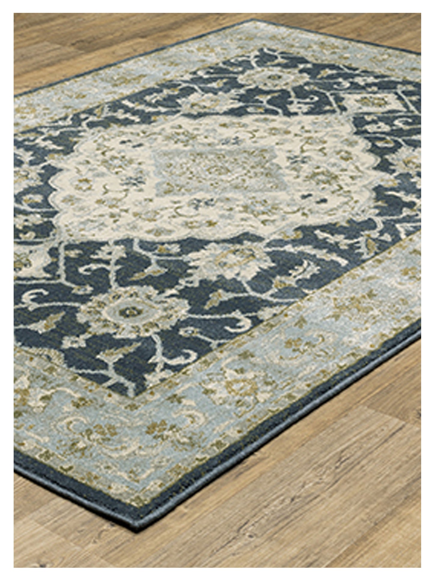 Oriental Weavers BRANSON BR05A Blue Ivory Traditional Machinemade Rug