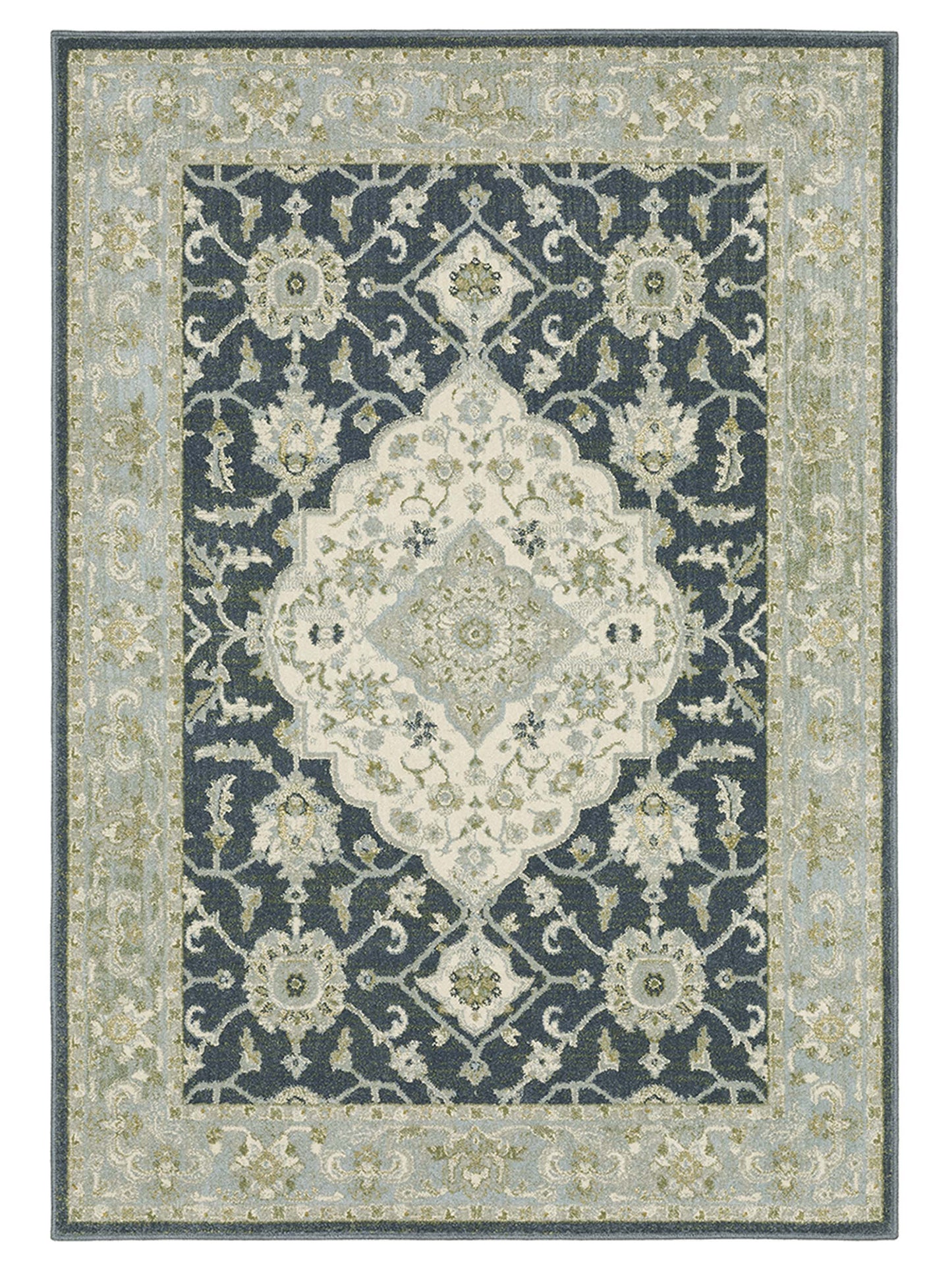 Oriental Weavers BRANSON BR05A Blue Traditional Machinemade Rug