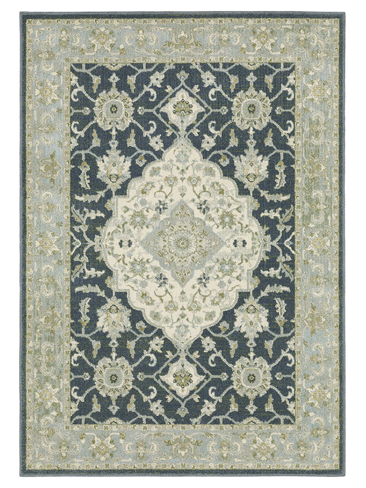 Oriental Weavers BRANSON BR05A Blue Traditional Machinemade Rug