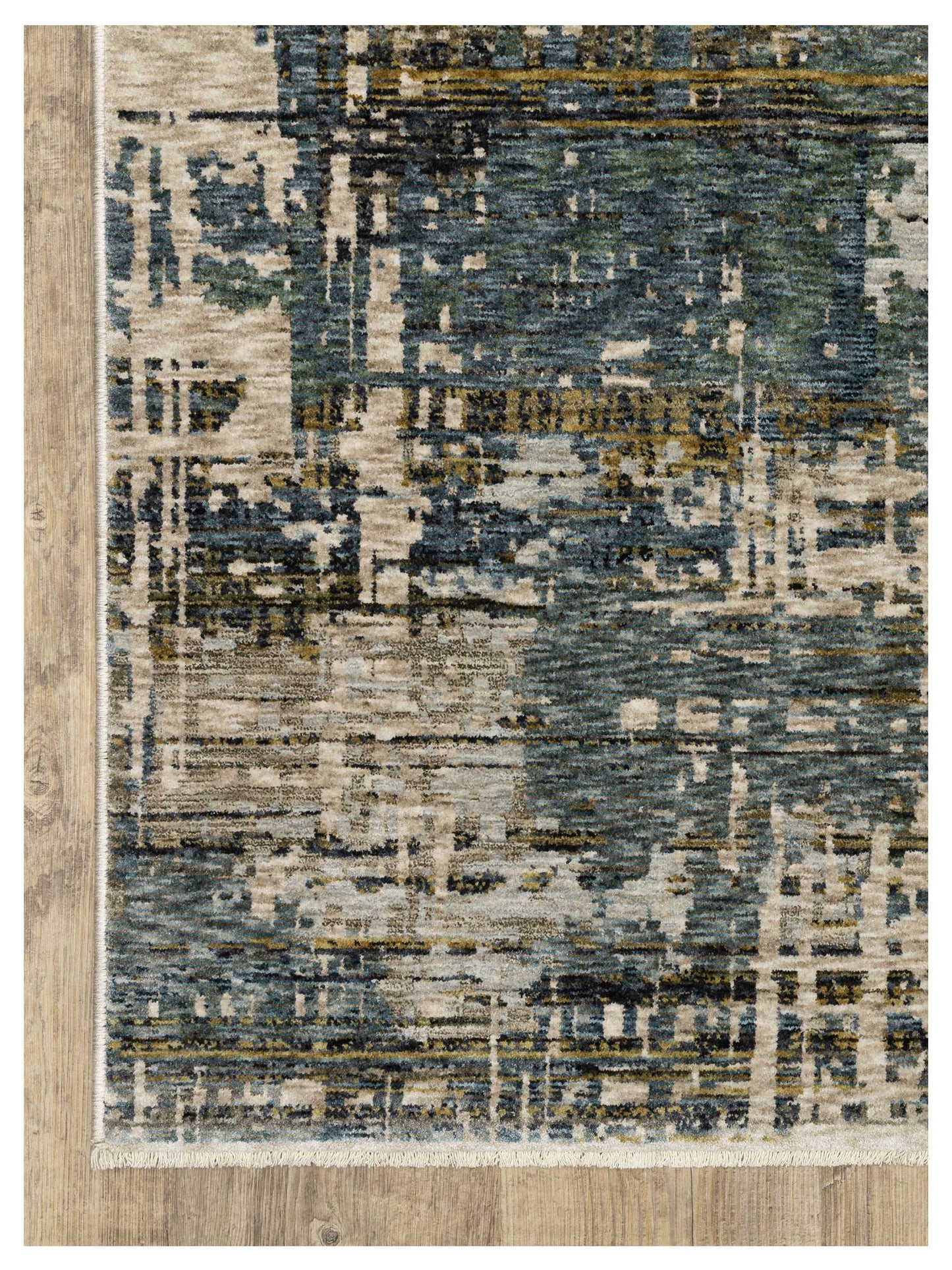 Oriental Weavers Hayden HAY05 Blue Gold Contemporary Machinemade Rug