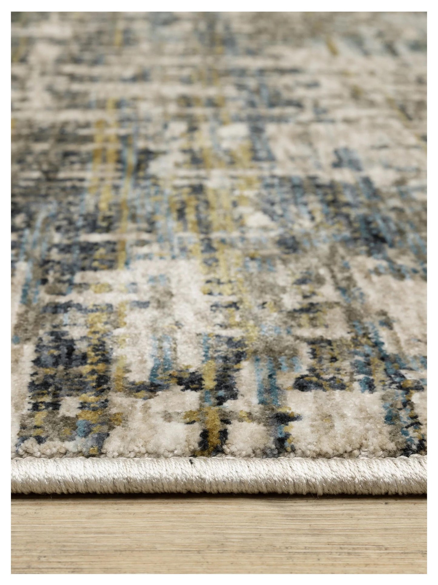 Oriental Weavers Hayden HAY05 Blue Gold Contemporary Machinemade Rug