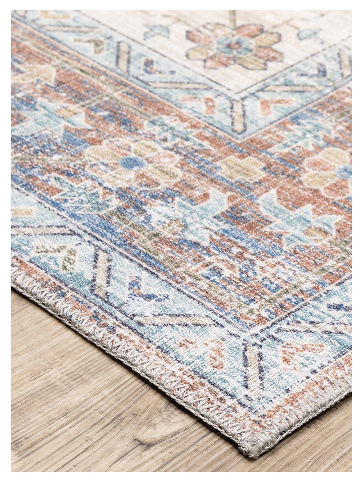 Oriental Weavers MYERS PARK MYP03 Rust Blue Traditional Machinemade Rug