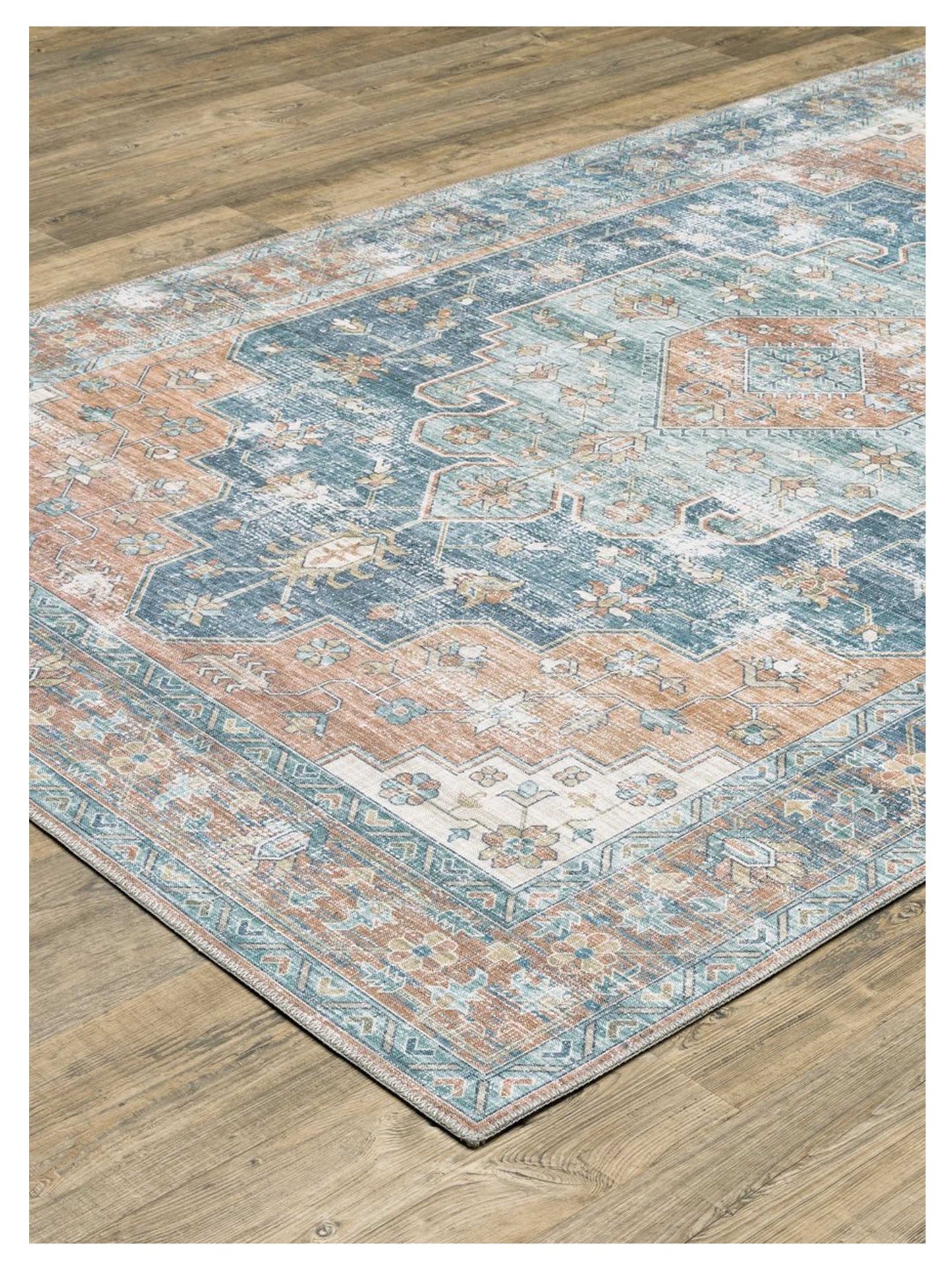 Oriental Weavers MYERS PARK MYP03 Rust Blue Traditional Machinemade Rug