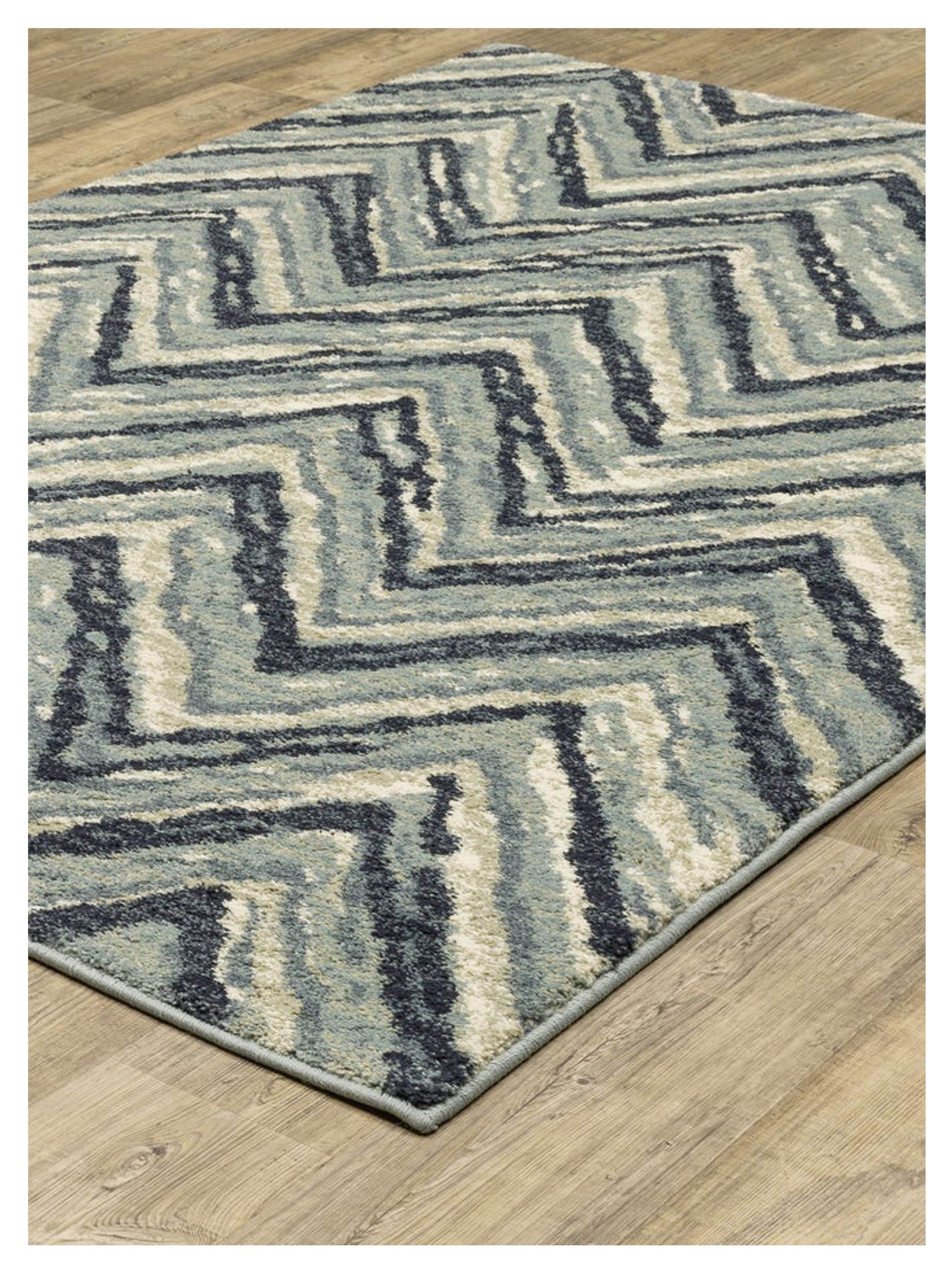 Oriental Weavers SENECA SE03A Blue Ivory Casual Machinemade Rug