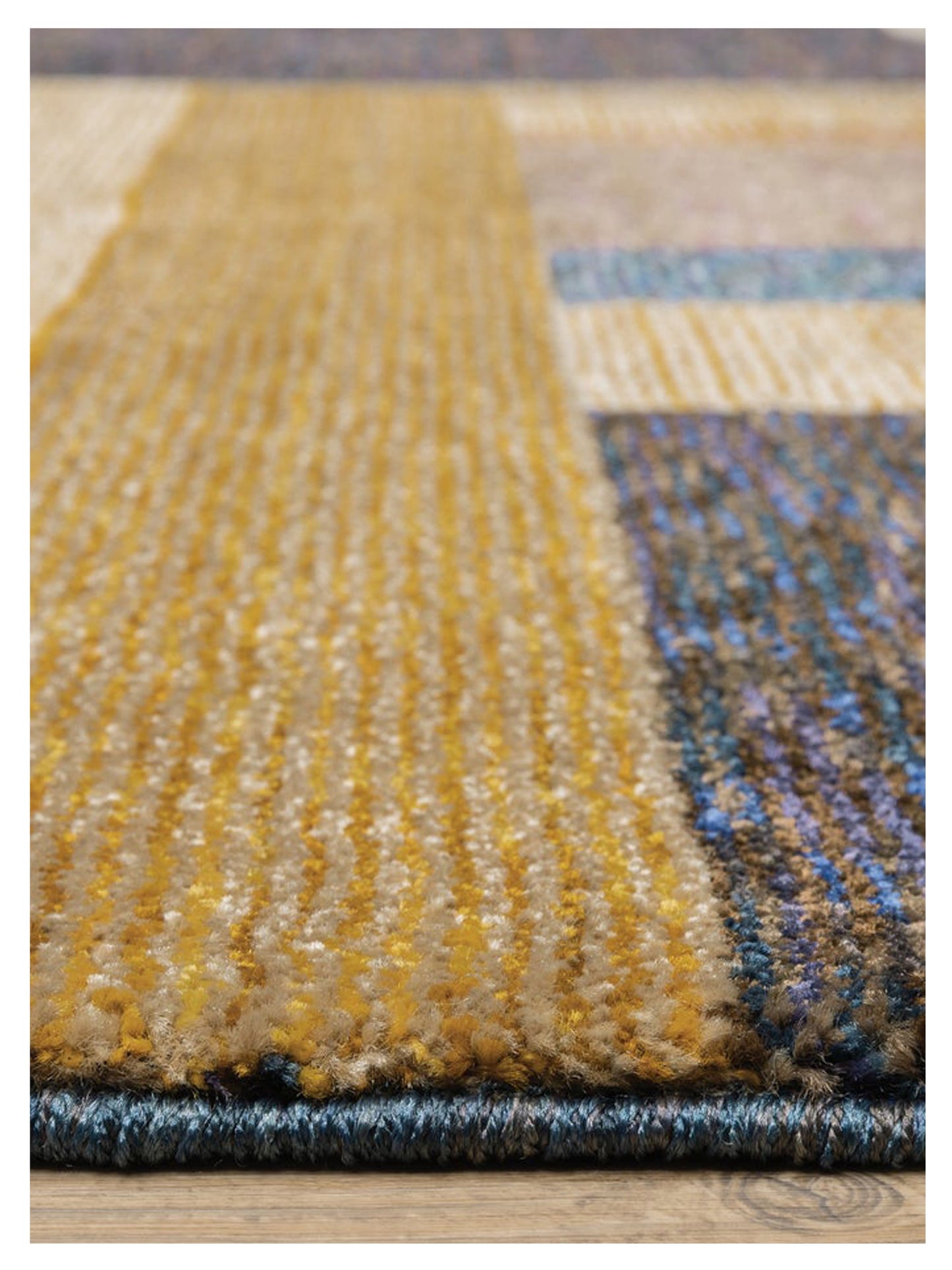 Oriental Weavers STRADA STR01 Gold Blue Contemporary Machinemade Rug