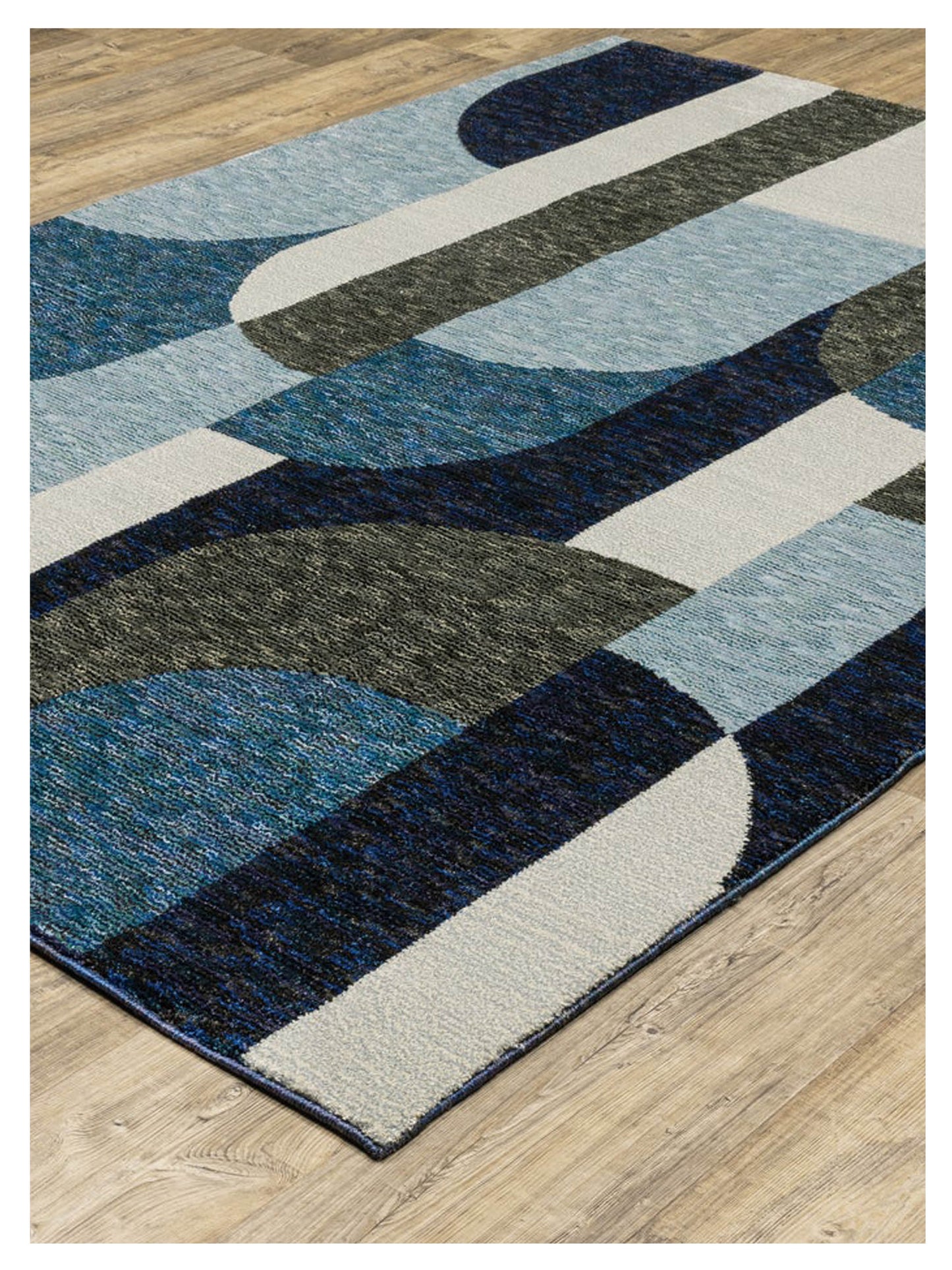 Oriental Weavers STRADA STR03 Blue Grey Contemporary Machinemade Rug