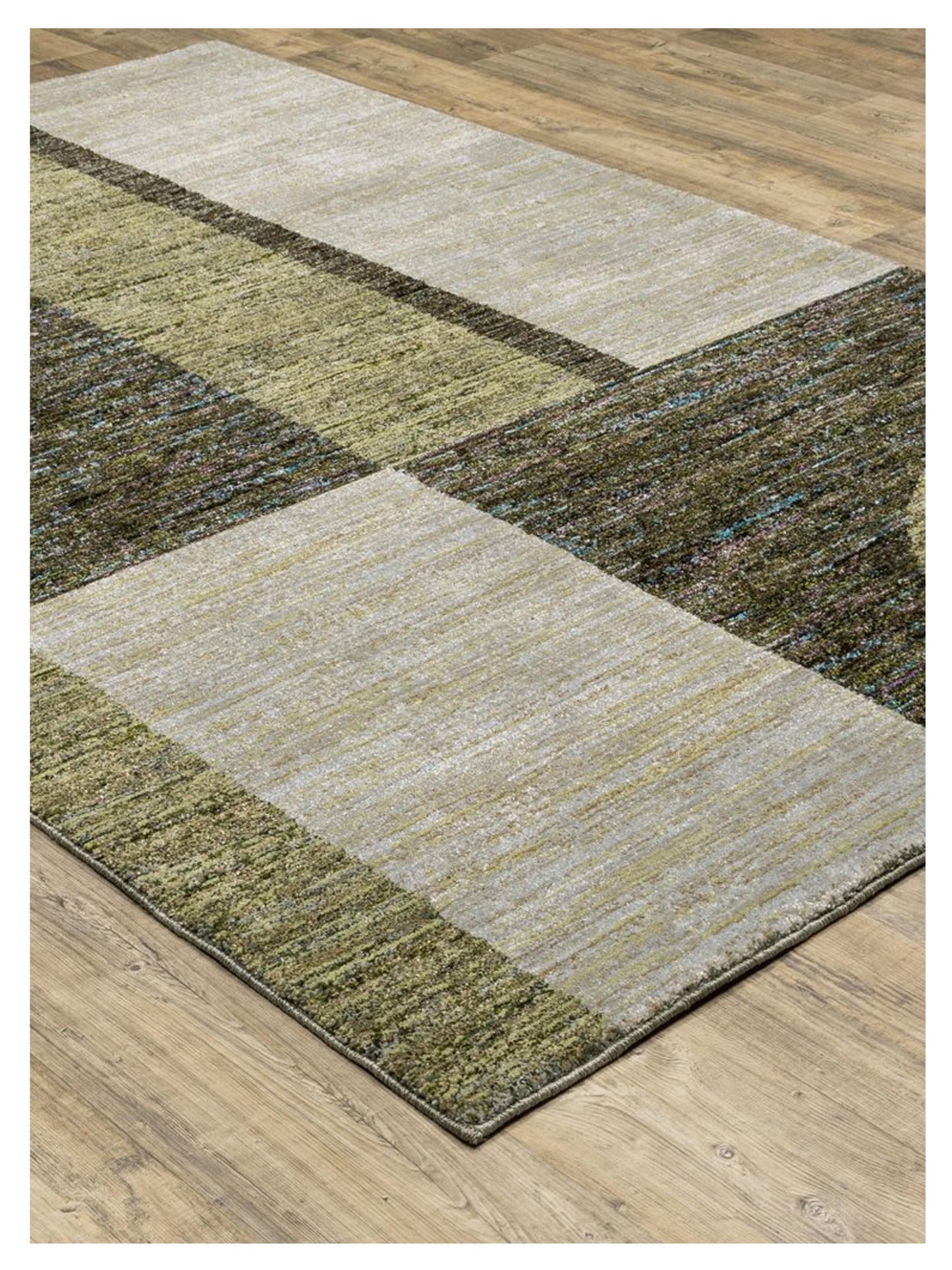 Oriental Weavers STRADA STR05 Green Beige Contemporary Machinemade Rug