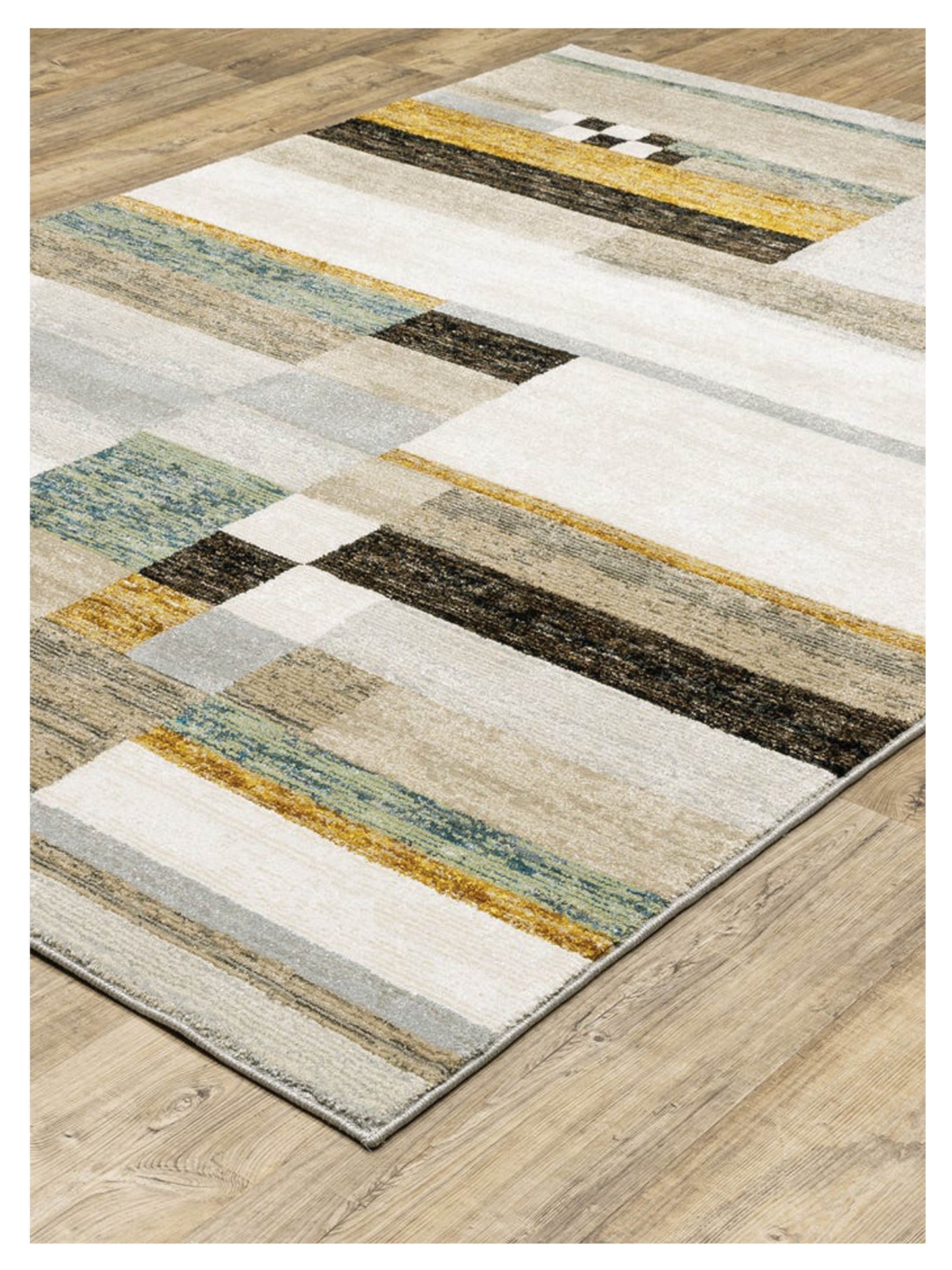 Oriental Weavers STRADA STR07 Beige Multi Contemporary Machinemade Rug