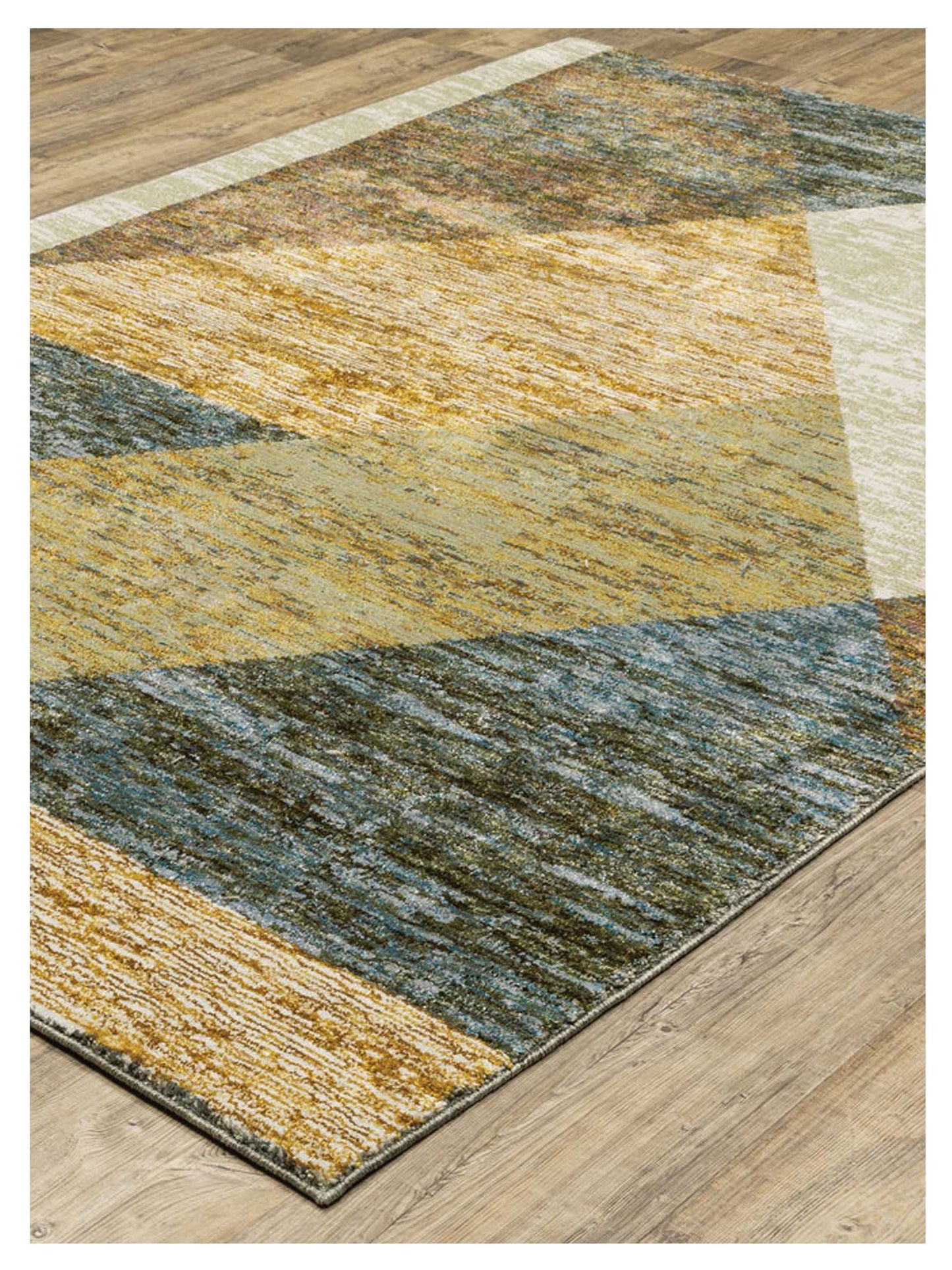 Oriental Weavers STRADA STR09 Gold Blue Contemporary Machinemade Rug