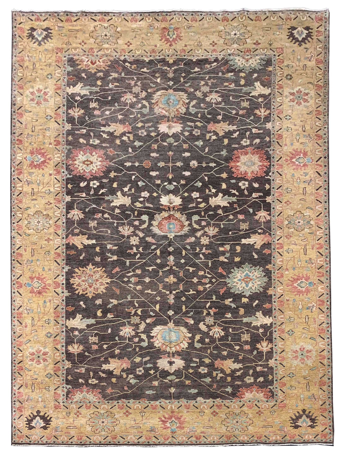 Artisan Priscilla Brown Gold Traditional Knotted Rug - Rugs - Artisan - Atlanta Designer Rugs