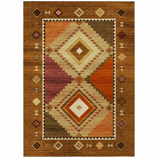 Dalyn Rugs Phoenix PH2 Walnut Southwestern Machinemade Rug