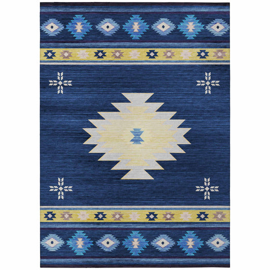 Dalyn Rugs Phoenix PH4 Navy Southwestern Machinemade Rug