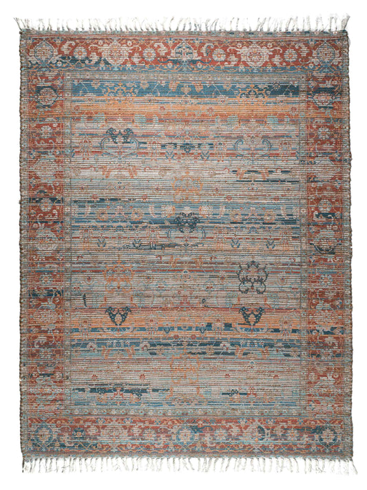 Limited PALMDALE PA - 354 BLUE RUST Kilim Woven Rug - Rugs - Limited - Atlanta Designer Rugs