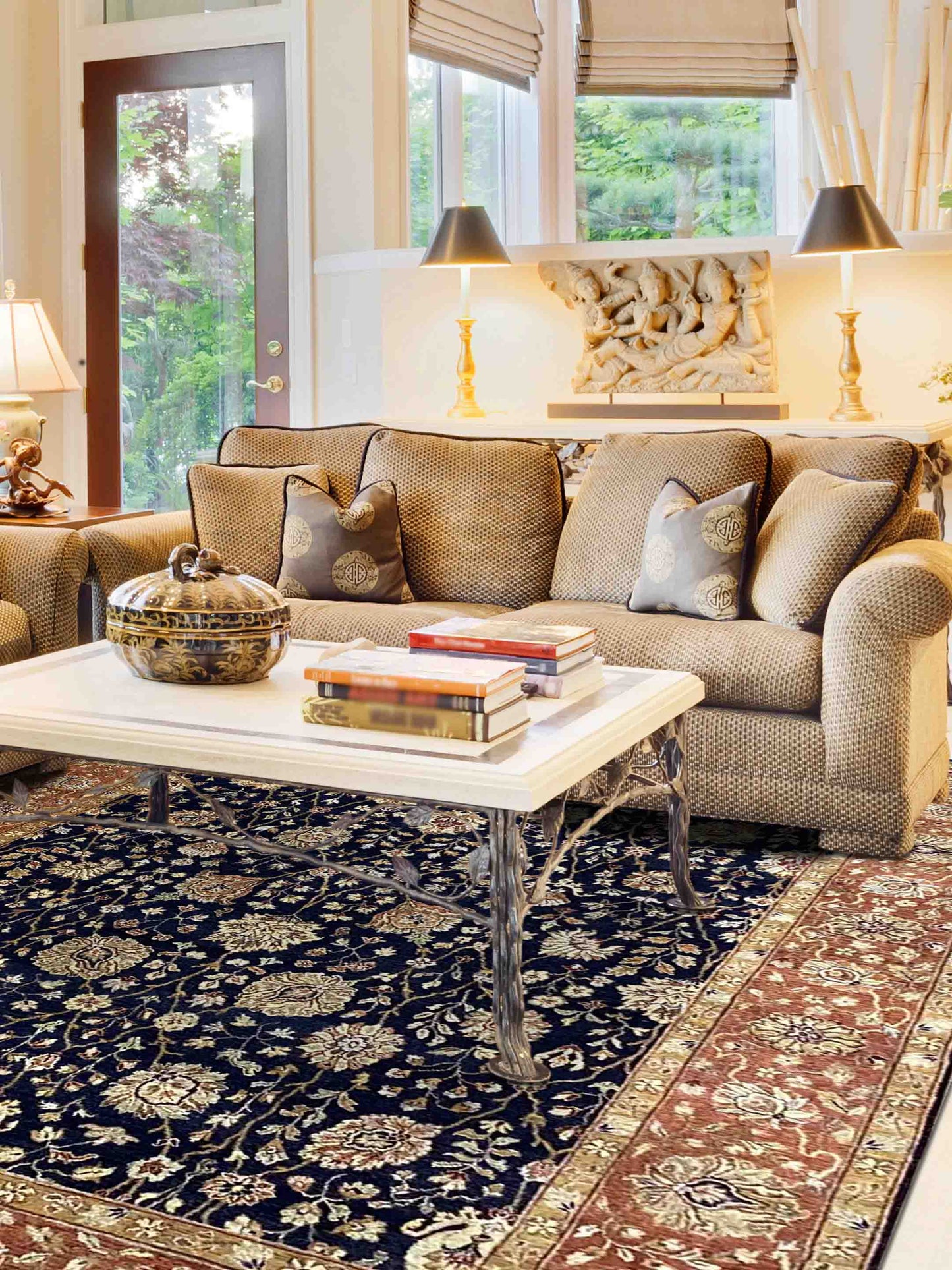 Limited Sophie PRT - 800 Ebony Rustic Red Traditional Knotted Rug - Rugs - Limited - Atlanta Designer Rugs