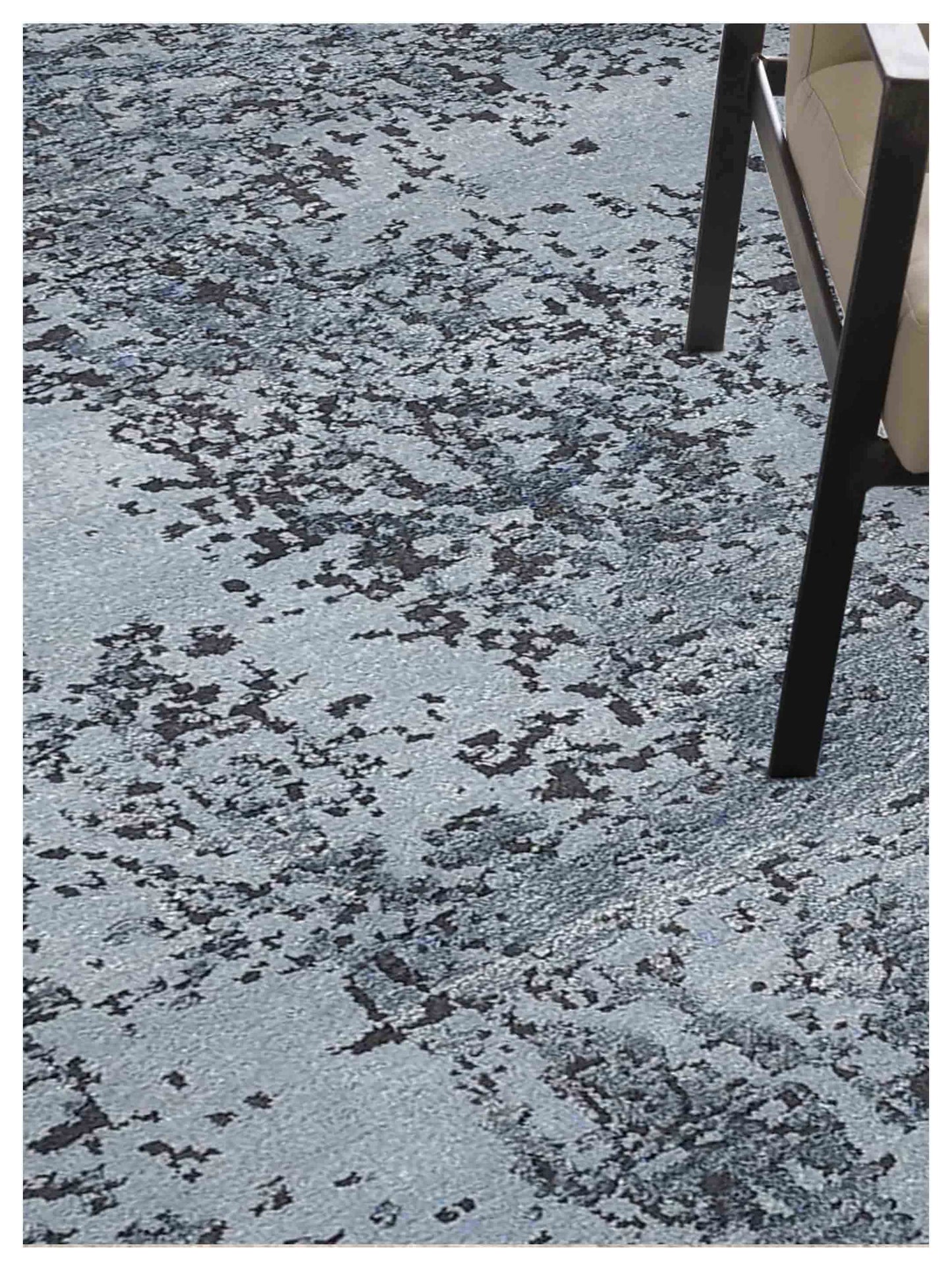 Artisan Bloom Grey Blue Transitional Knotted Rug - Rugs - Artisan - Atlanta Designer Rugs