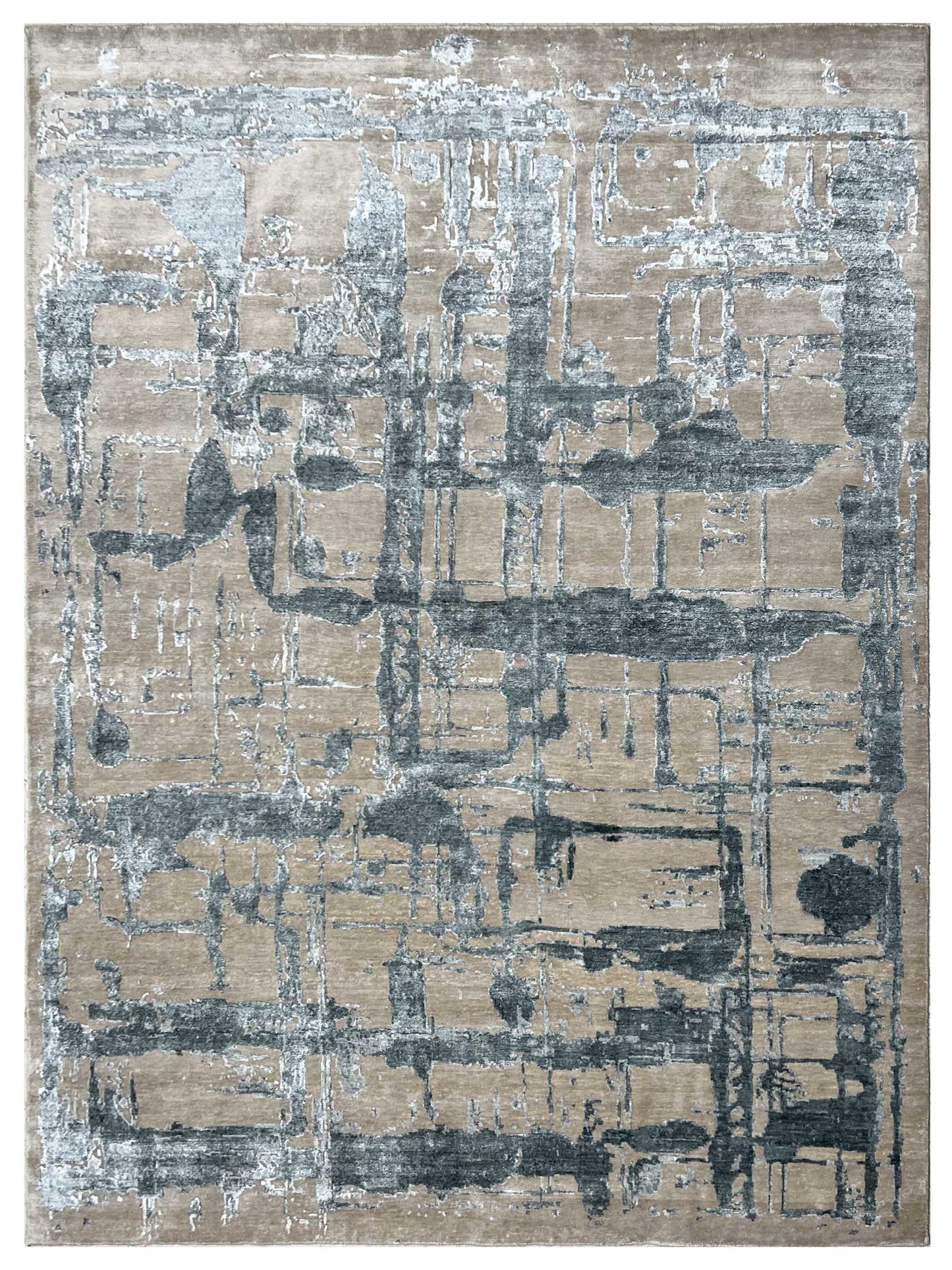 Artisan Mary Grey Contemporary Knotted Rug - Rugs - Artisan - Atlanta Designer Rugs