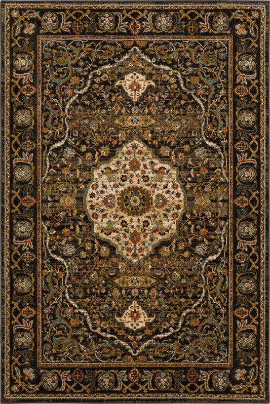 Karastan Spice Market 90661 Charcoal  Traditional Machinemade Rug