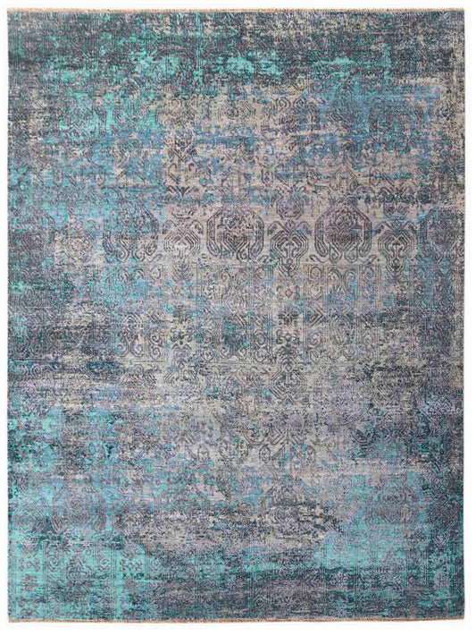 Limited Rylstone RST - 704 Turquoise Transitional Knotted Rug - Rugs - Limited - Atlanta Designer Rugs