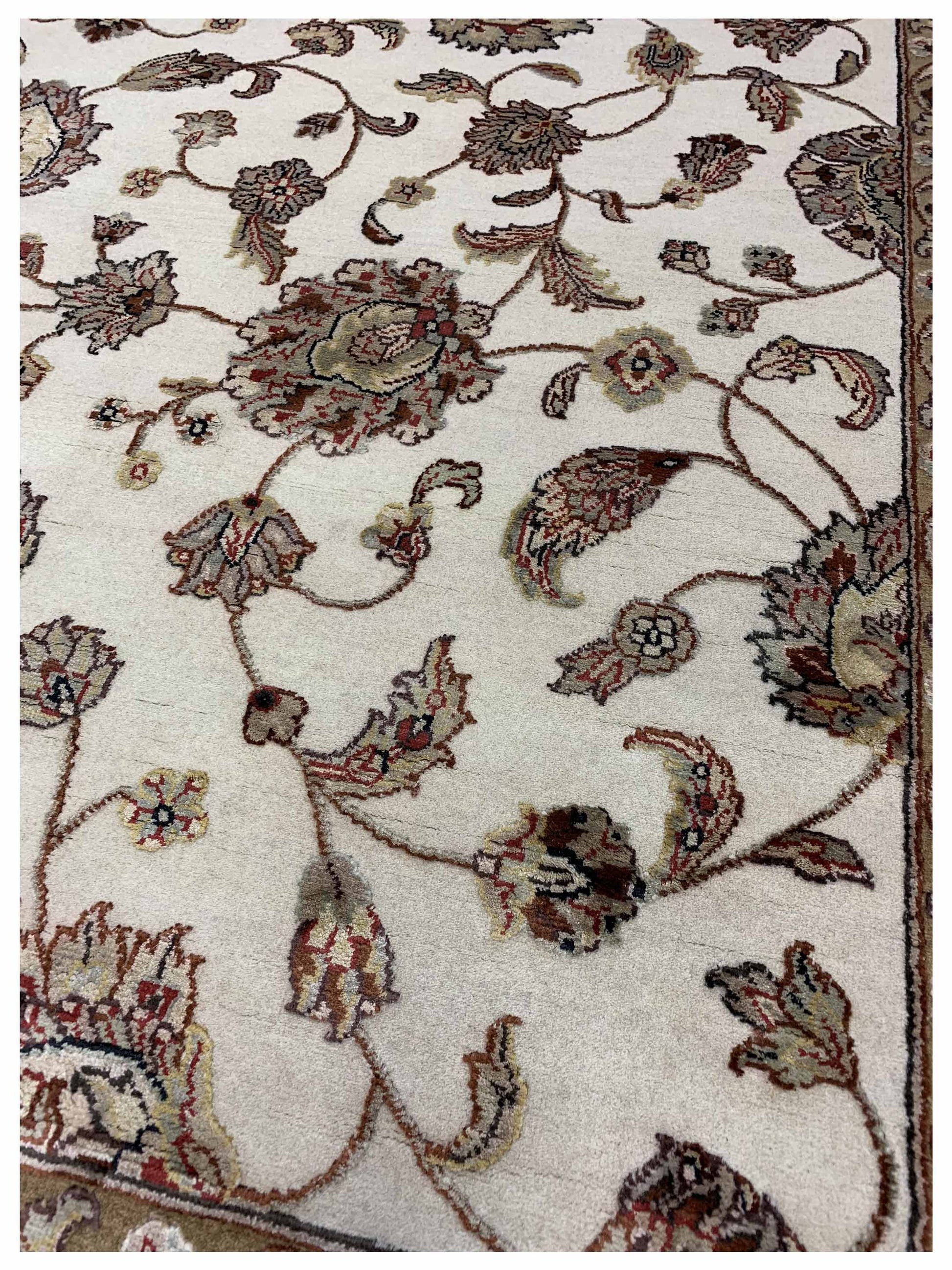 Artisan Winona Ivory Brown Traditional Knotted Rug - Rugs - Artisan - Atlanta Designer Rugs