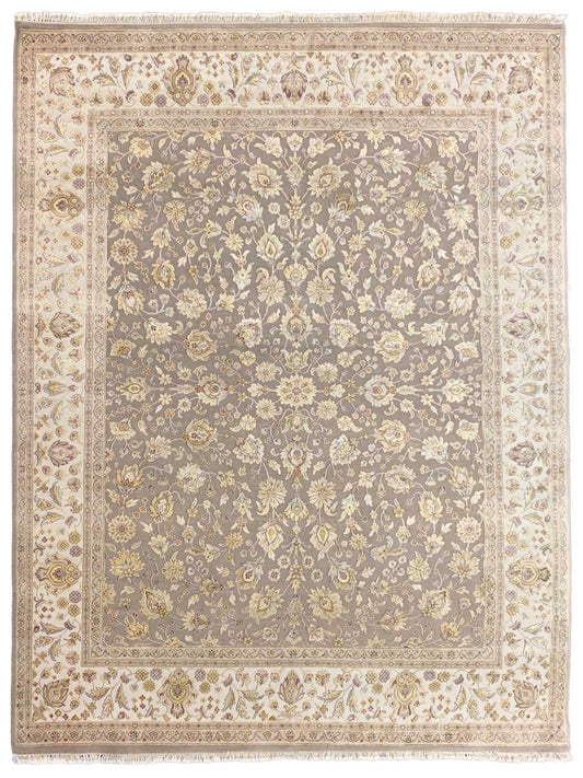 Artisan Rachel Lt.Brown Ivory Traditional Knotted Rug - Rugs - Artisan - Atlanta Designer Rugs