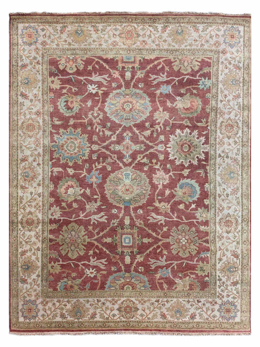 Artisan Cameron Rust Ivory Traditional Knotted Rug - Rugs - Artisan - Atlanta Designer Rugs