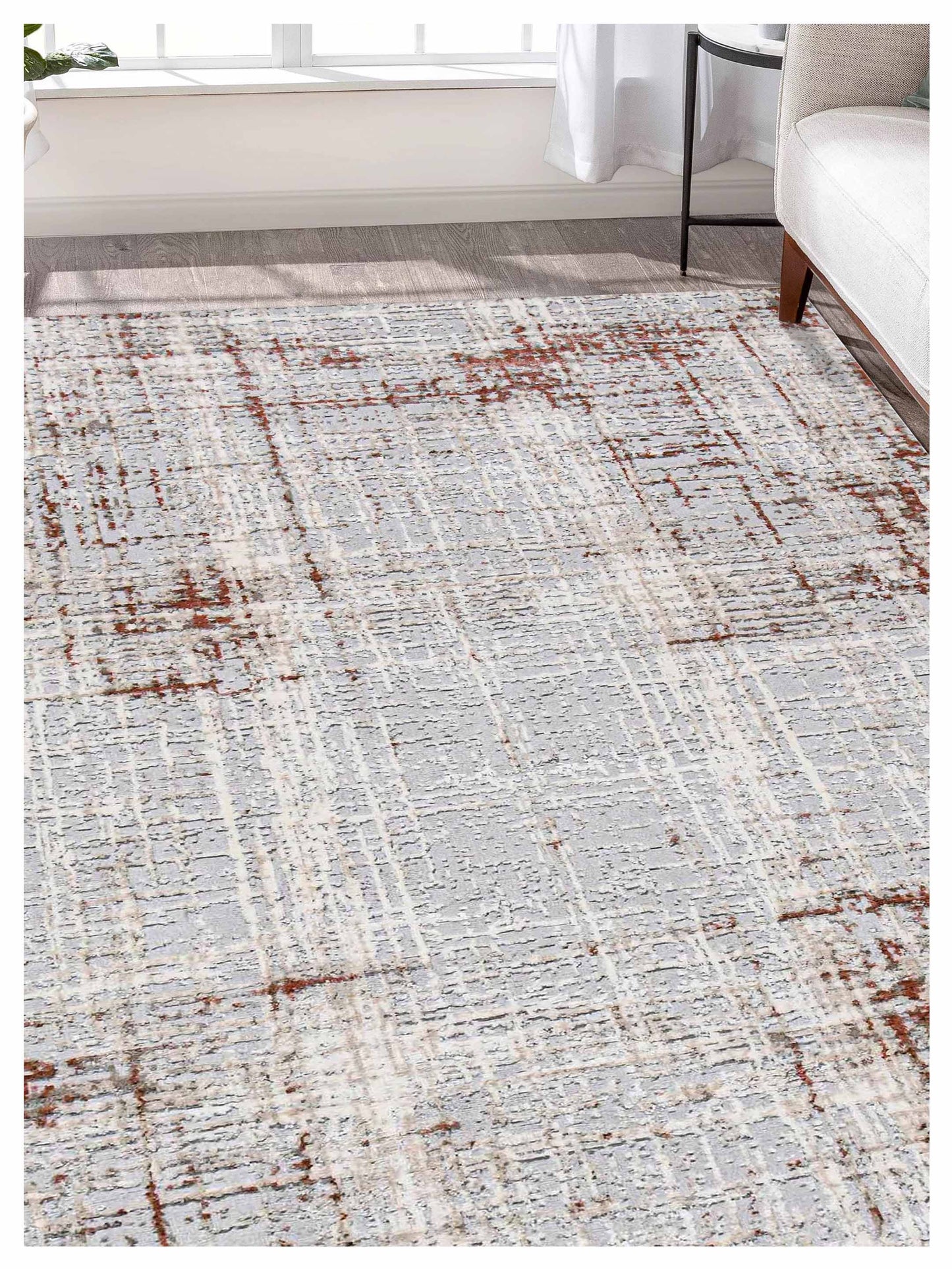 Limited Salisbury SAC - 456 GRAY RED Transitional Machinemade Rug - Rugs - Limited - Atlanta Designer Rugs