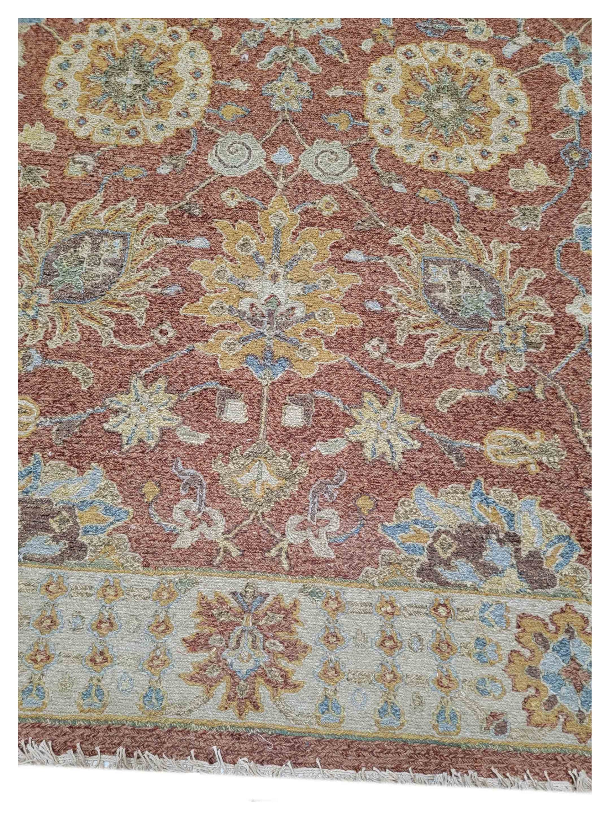 Artisan Sandra Rust Ivory Traditional Knotted Rug - Rugs - Artisan - Atlanta Designer Rugs