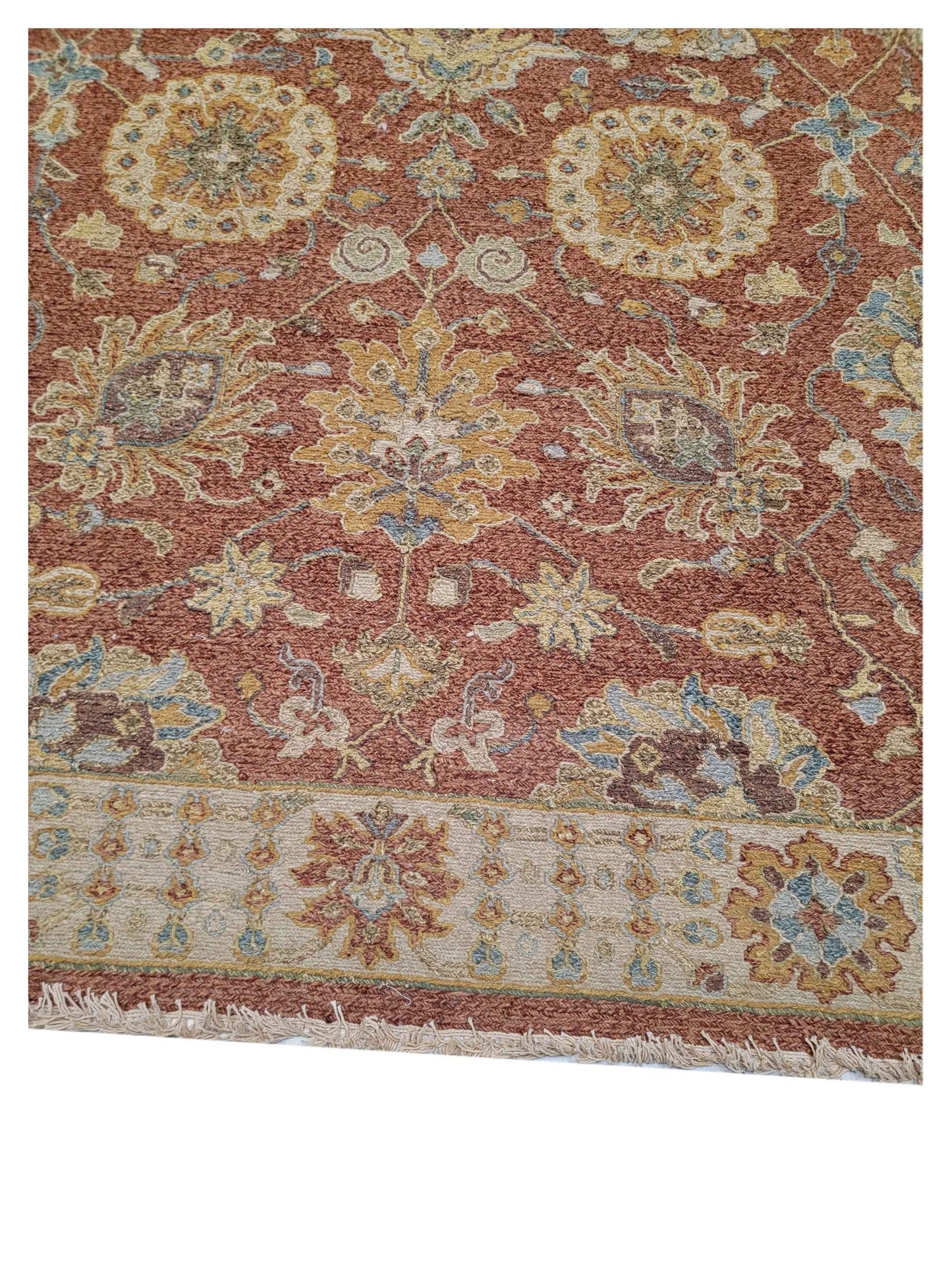 Artisan Sandra Rust Ivory Traditional Knotted Rug - Rugs - Artisan - Atlanta Designer Rugs