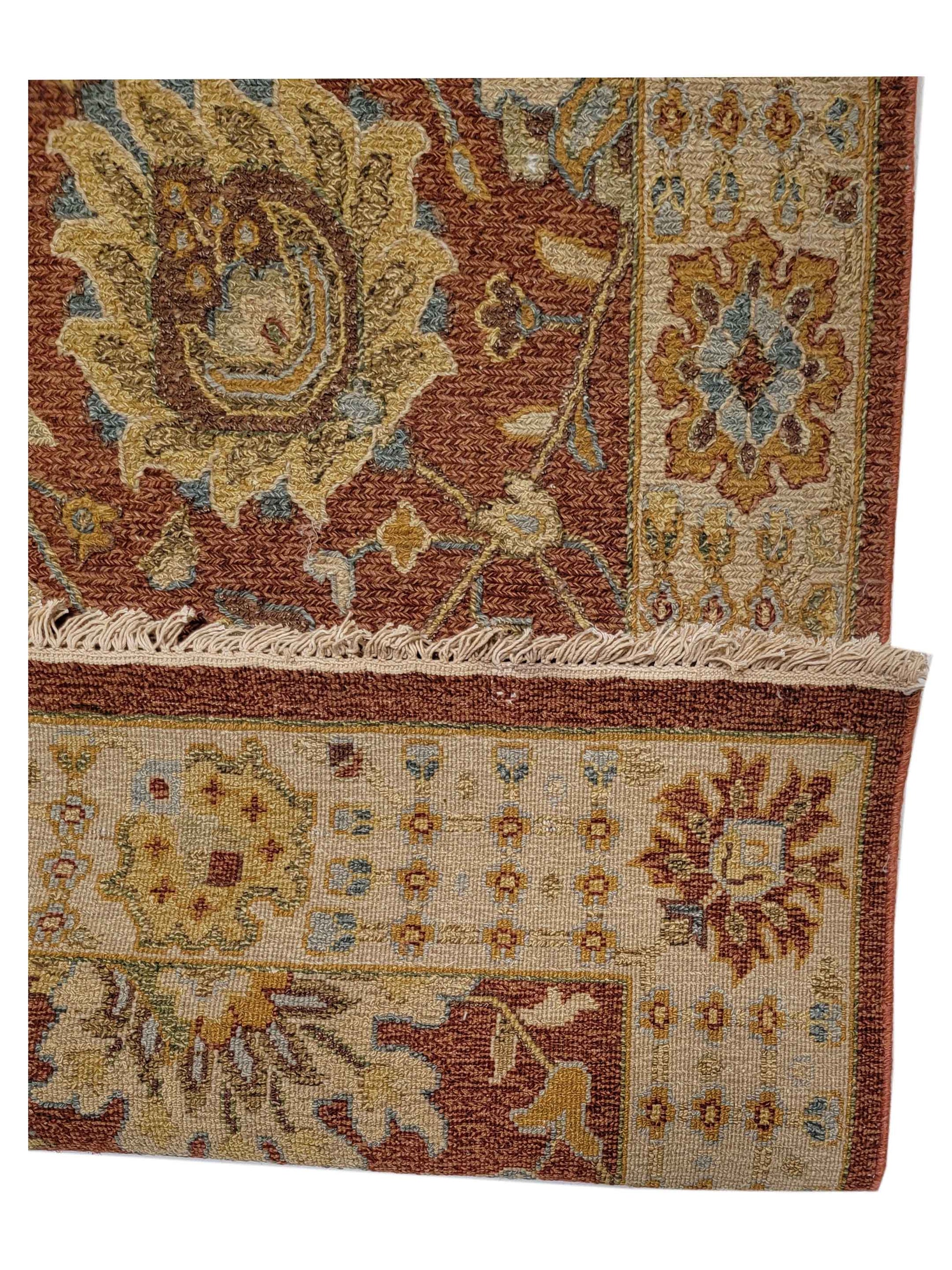 Artisan Sandra Rust Ivory Traditional Knotted Rug - Rugs - Artisan - Atlanta Designer Rugs