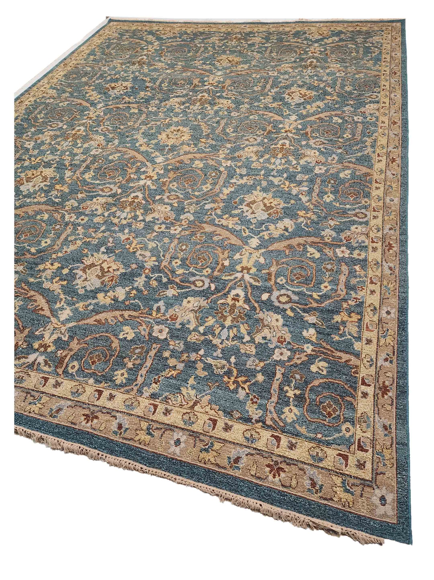 Artisan Sandra  M.Blue Camel Traditional Knotted Rug