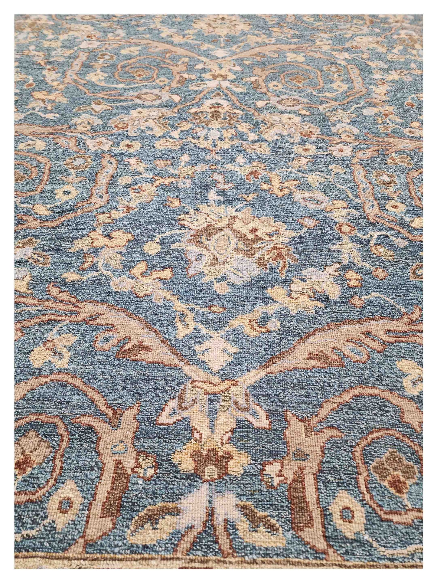 Artisan Sandra  M.Blue Camel Traditional Knotted Rug