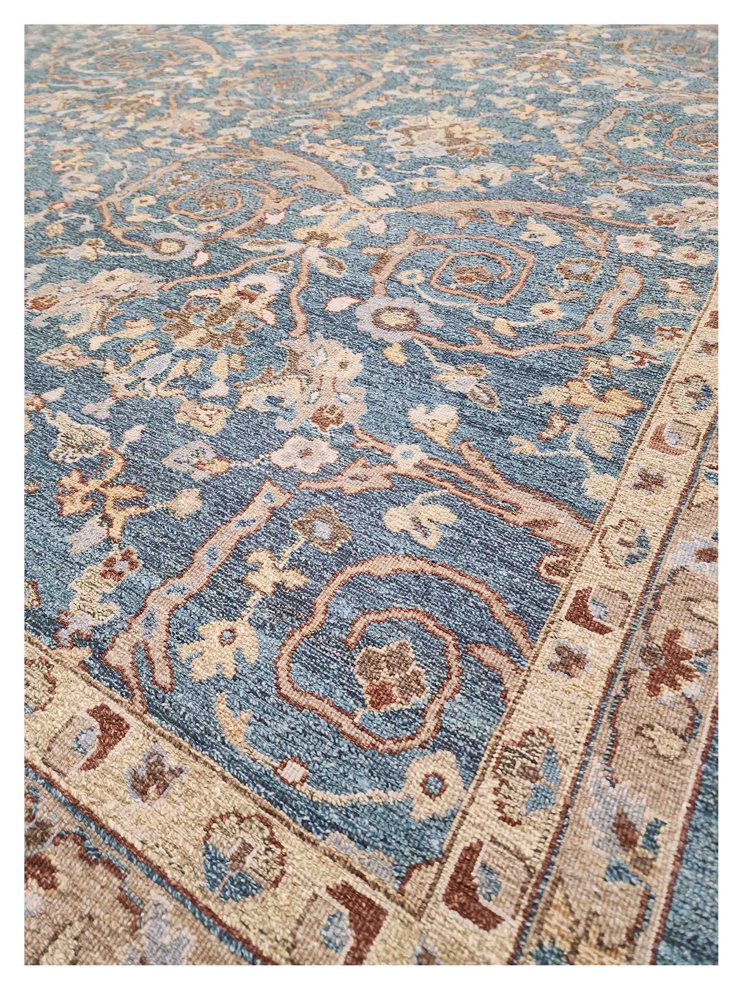 Artisan Sandra  M.Blue Camel Traditional Knotted Rug