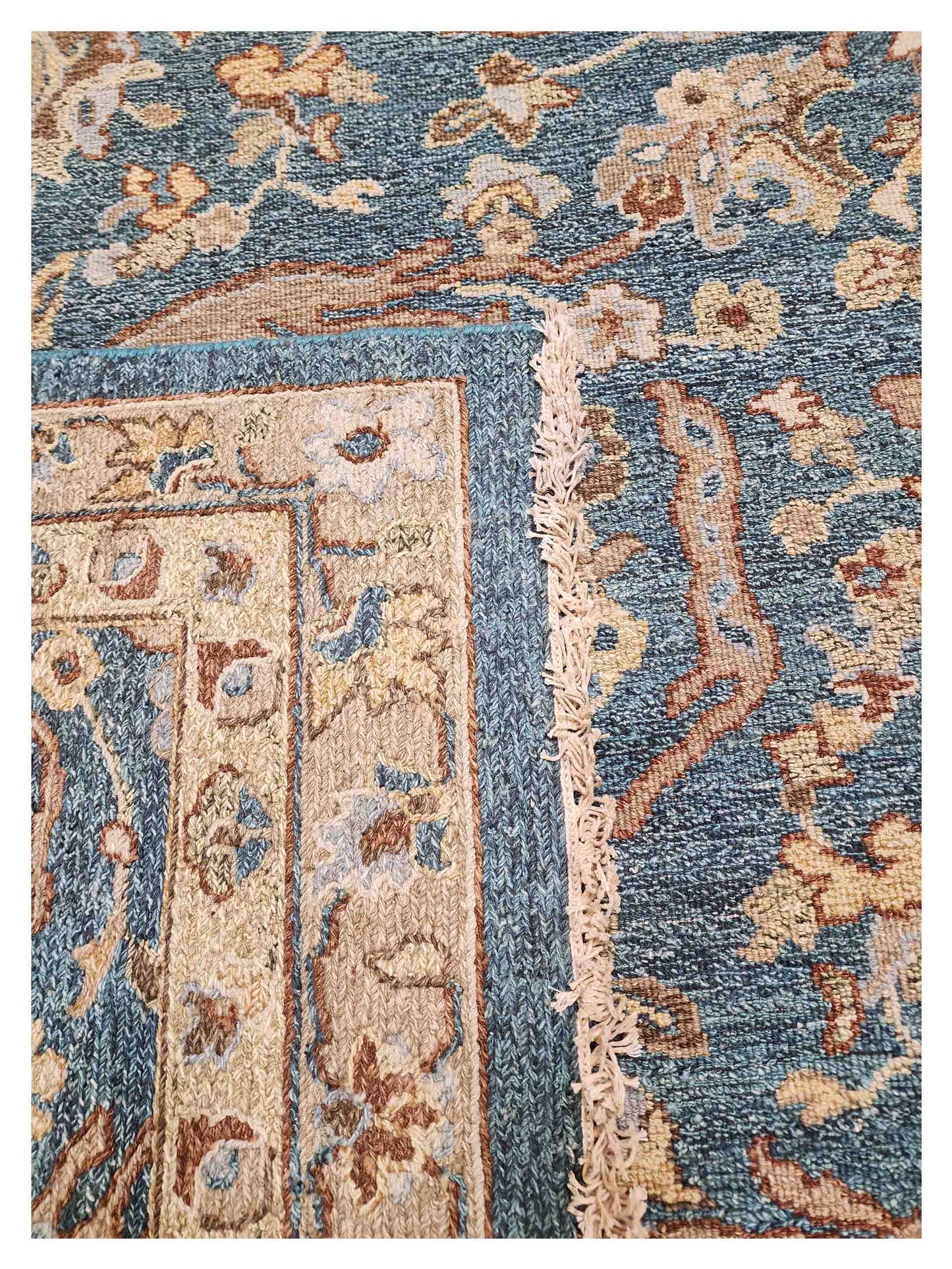 Artisan Sandra  M.Blue Camel Traditional Knotted Rug