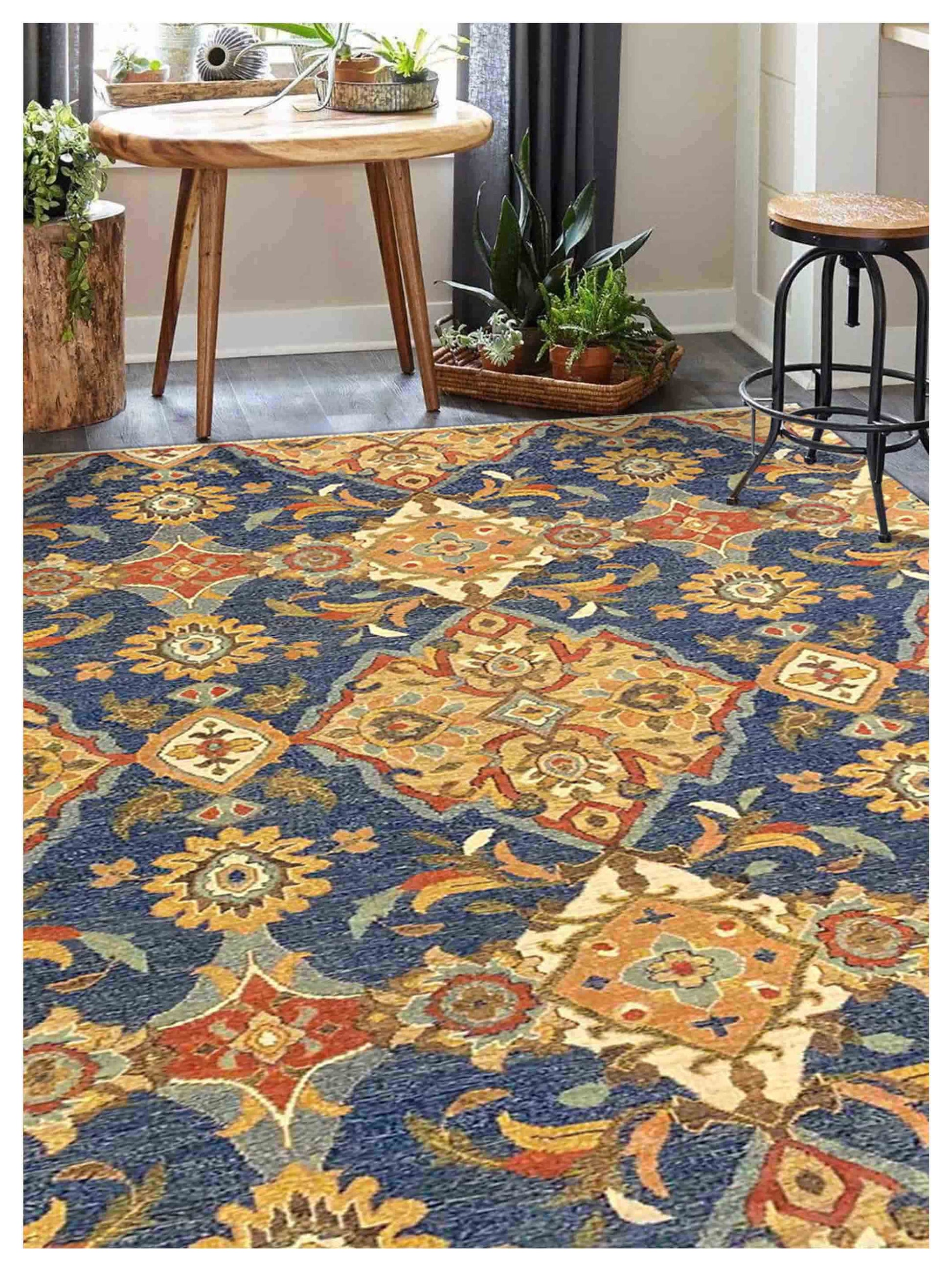 Artisan Sandra Navy Traditional Knotted Rug - Rugs - Artisan - Atlanta Designer Rugs