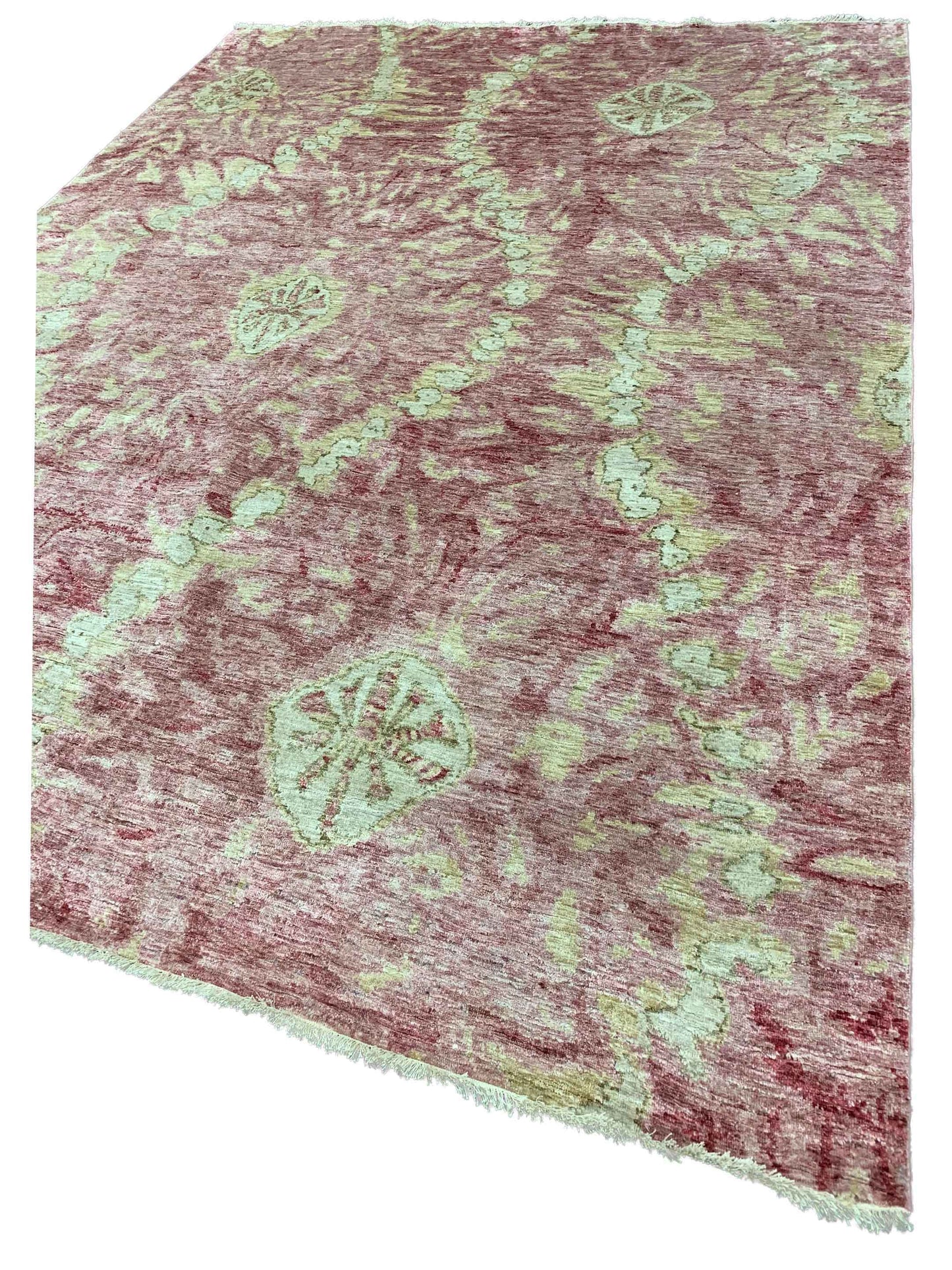 Artisan Pamela  Beige Pink Modern Knotted Rug