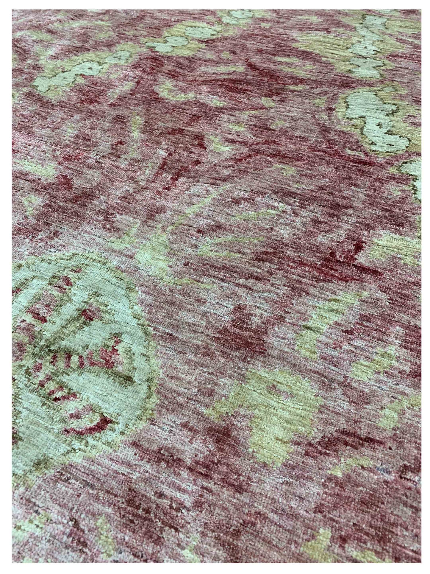 Artisan Pamela  Beige Pink Modern Knotted Rug