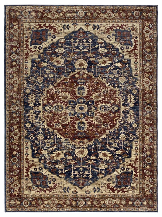 Artisan Stana Blue Red Traditional Machinemade Rug - Rugs - Artisan - Atlanta Designer Rugs