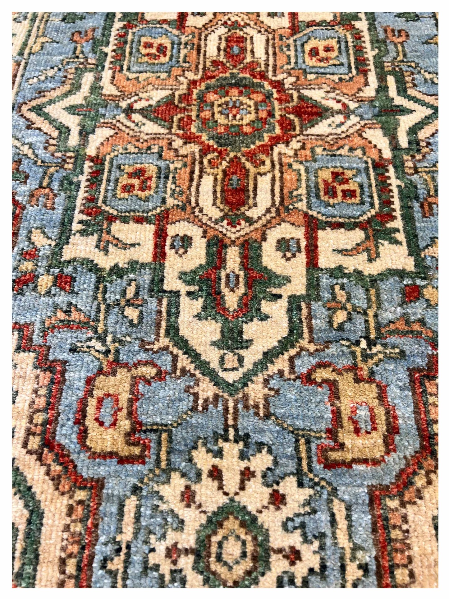 Artisan Sarapi Lt.Blue Ivory Traditional Knotted Rug - Rugs - Artisan - Atlanta Designer Rugs