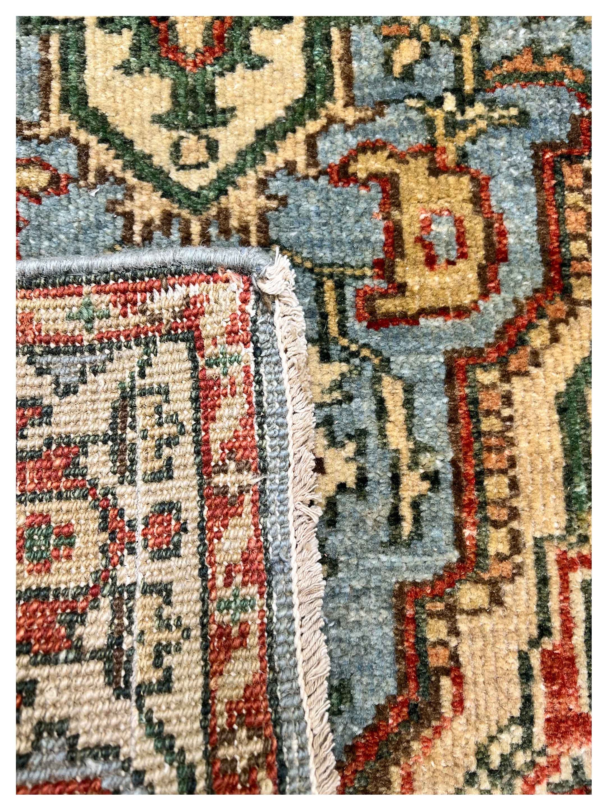 Artisan Sarapi Lt.Blue Ivory Traditional Knotted Rug - Rugs - Artisan - Atlanta Designer Rugs