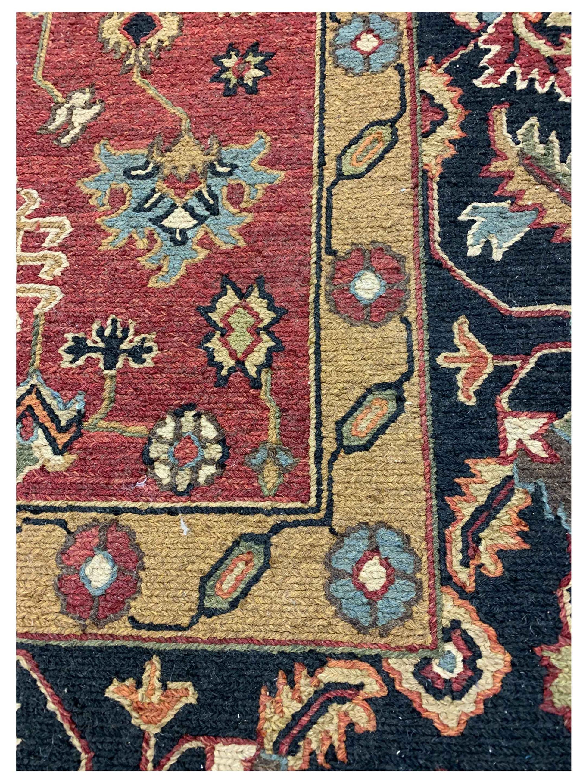 Artisan Sandra Red Black Traditional Knotted Rug - Rugs - Artisan - Atlanta Designer Rugs