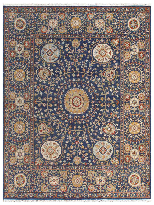 Artisan Sandra Navy Traditional Knotted Rug - Rugs - Artisan - Atlanta Designer Rugs