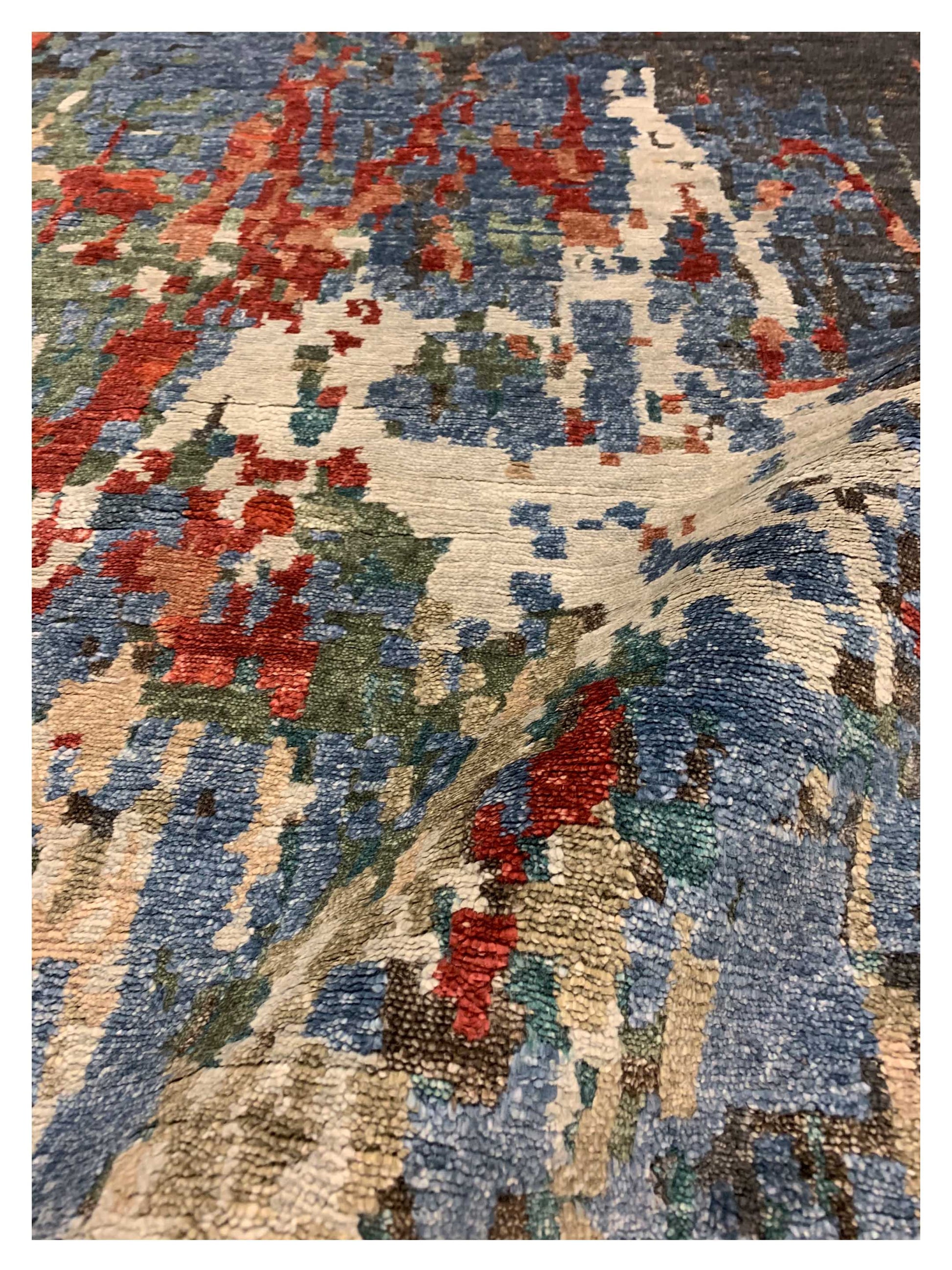 Artisan Toni Green Contemporary Handmade Rug - Rugs - Artisan - Atlanta Designer Rugs