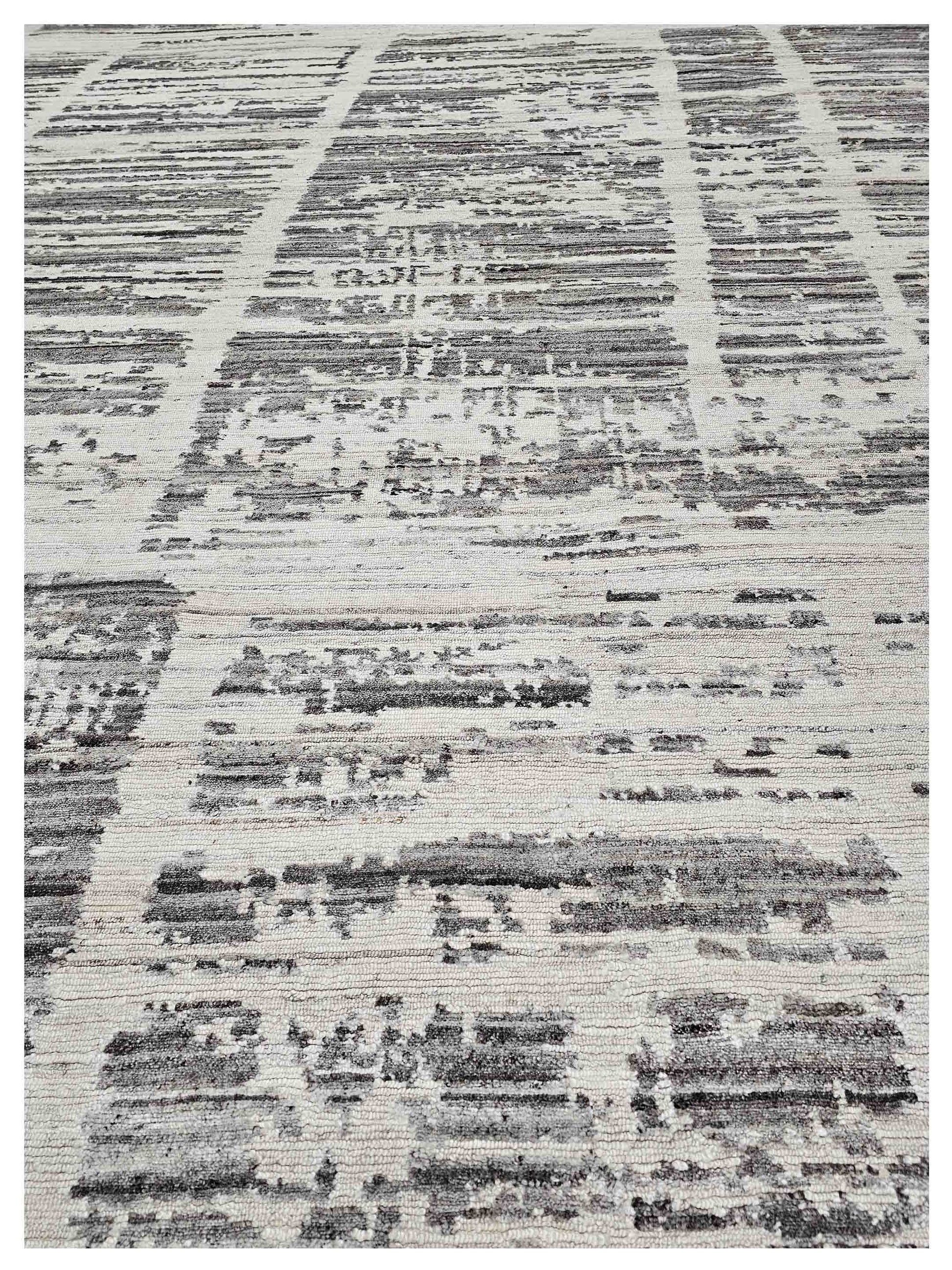 Artisan Toni Ivory Grey Knotted Rug - Rugs - Artisan - Atlanta Designer Rugs