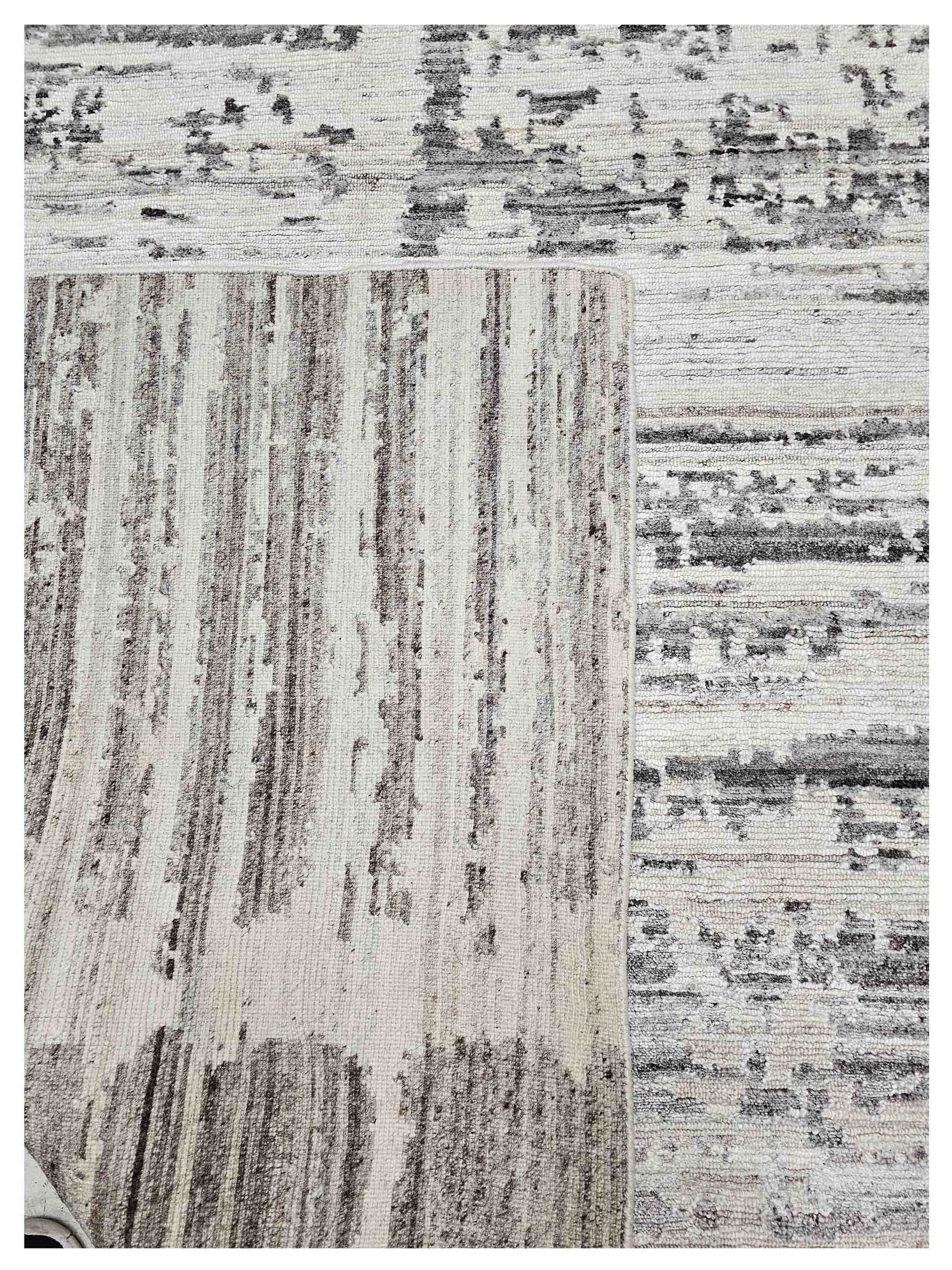 Artisan Toni Ivory Grey Knotted Rug - Rugs - Artisan - Atlanta Designer Rugs