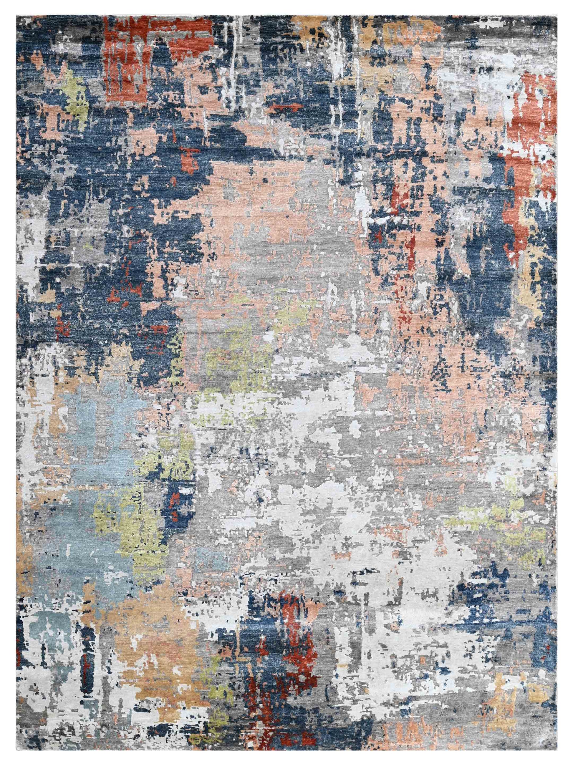 Artisan Toni Silver Multi Contemporary Knotted Rug - Rugs - Artisan - Atlanta Designer Rugs