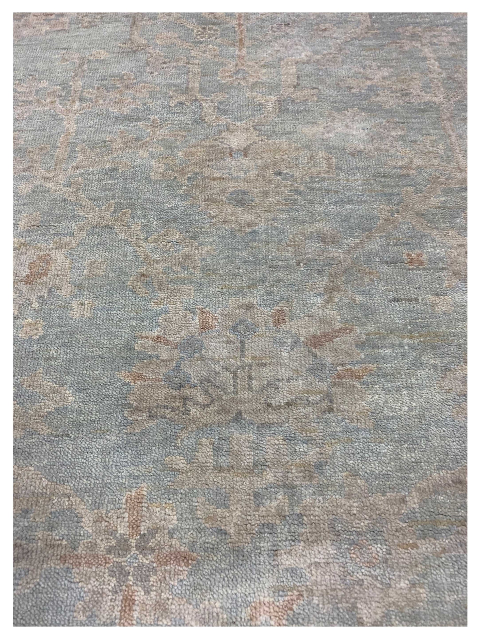 Artisan Julie Lt.Blue Beige Transitional Knotted Rug - Rugs - Artisan - Atlanta Designer Rugs