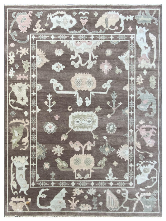 Super Blossom-2 FB-564 Brown Traditional Knotted Rug