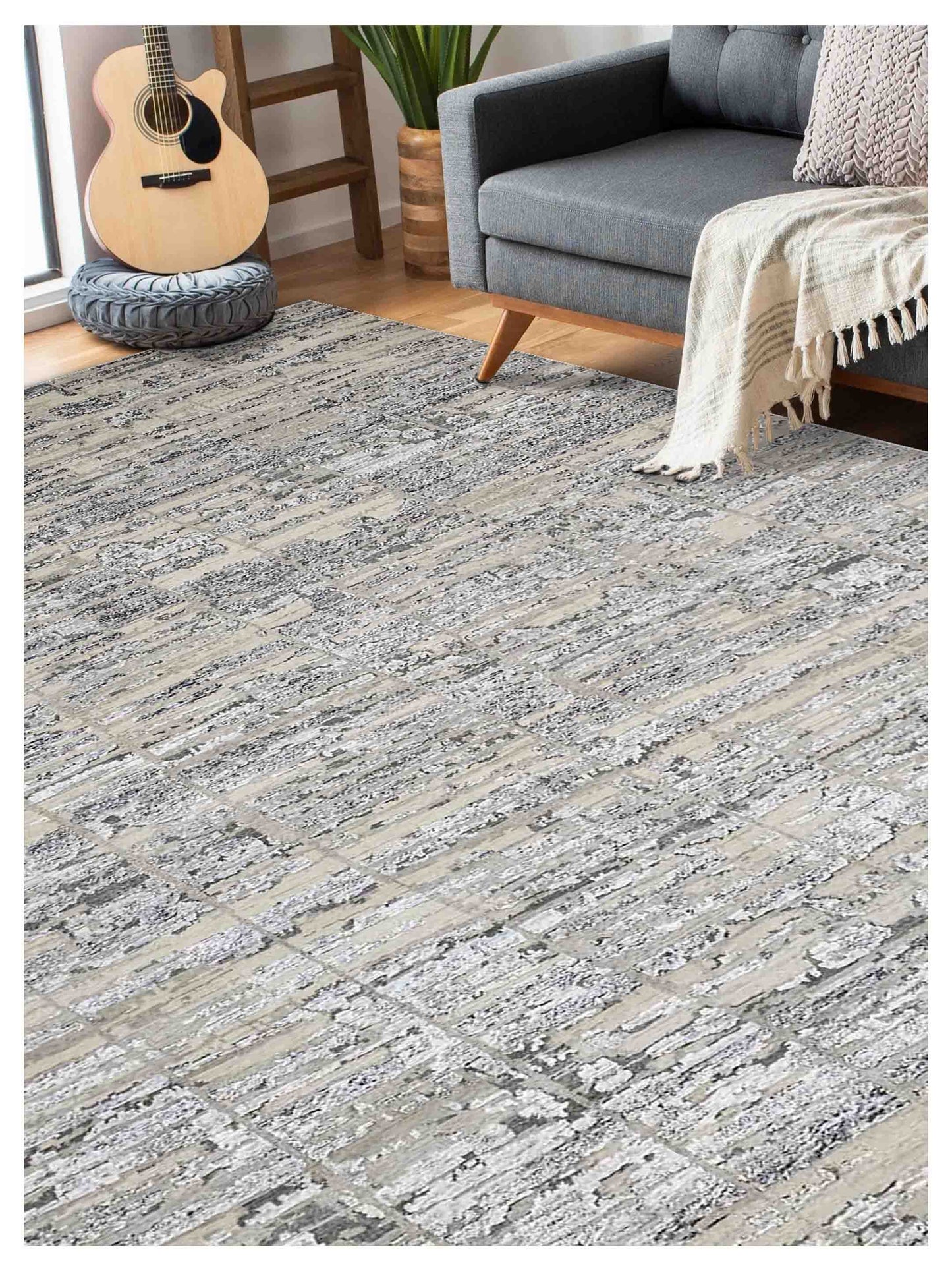 Artisan Tawny  Dk.Grey  Transitional Knotted Rug